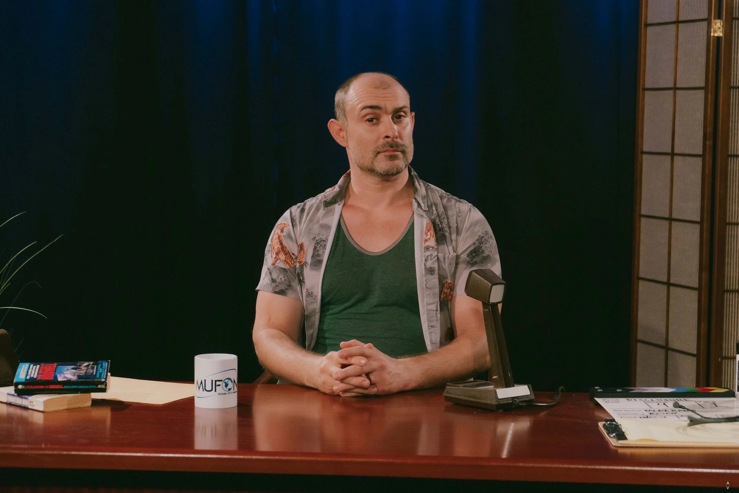 1st A.D./producer Jared DiCroce on set of "Disclosure", dir.: Alex Valderana