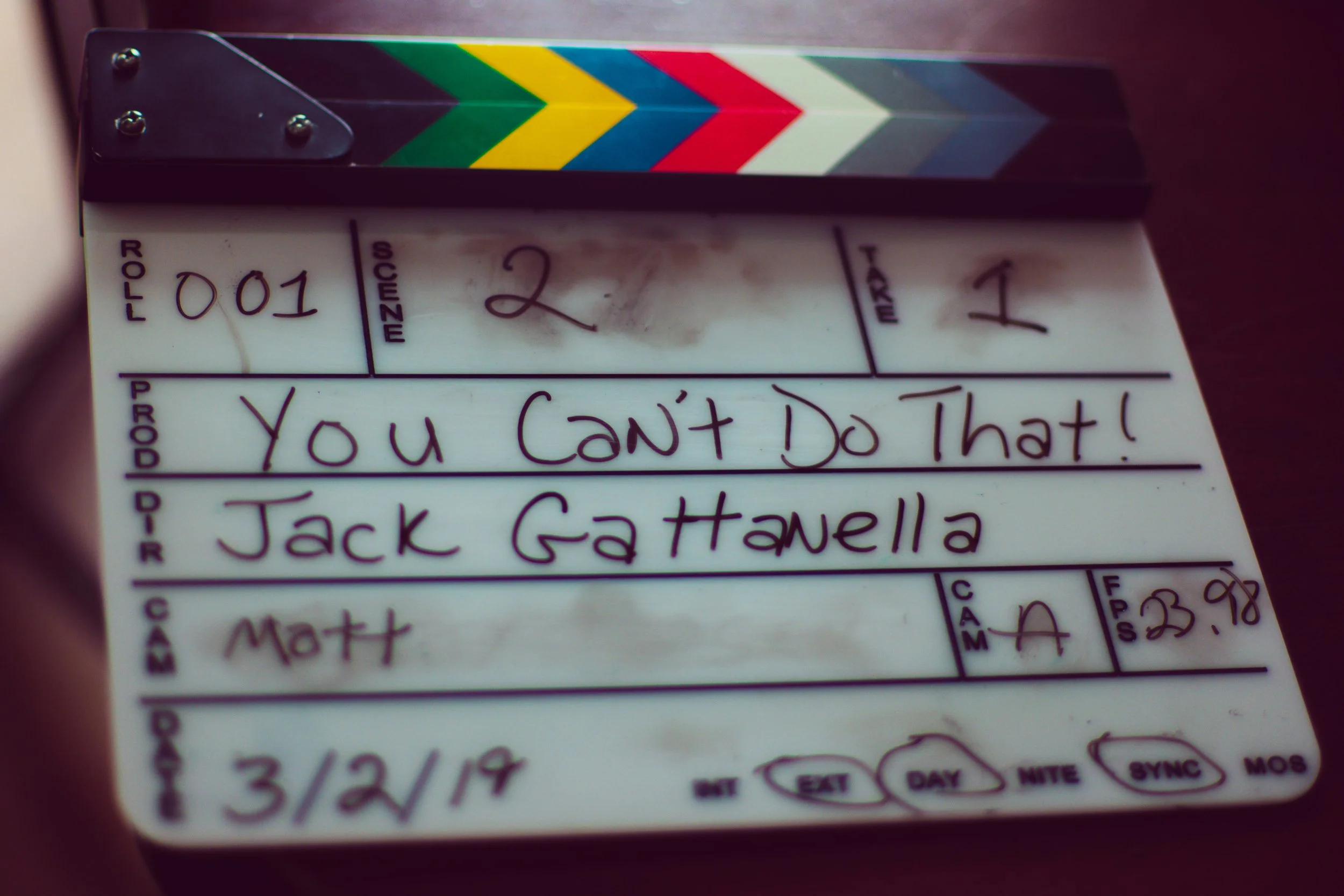 On set of "You Can't Do That", dir.: Jack Gattanella