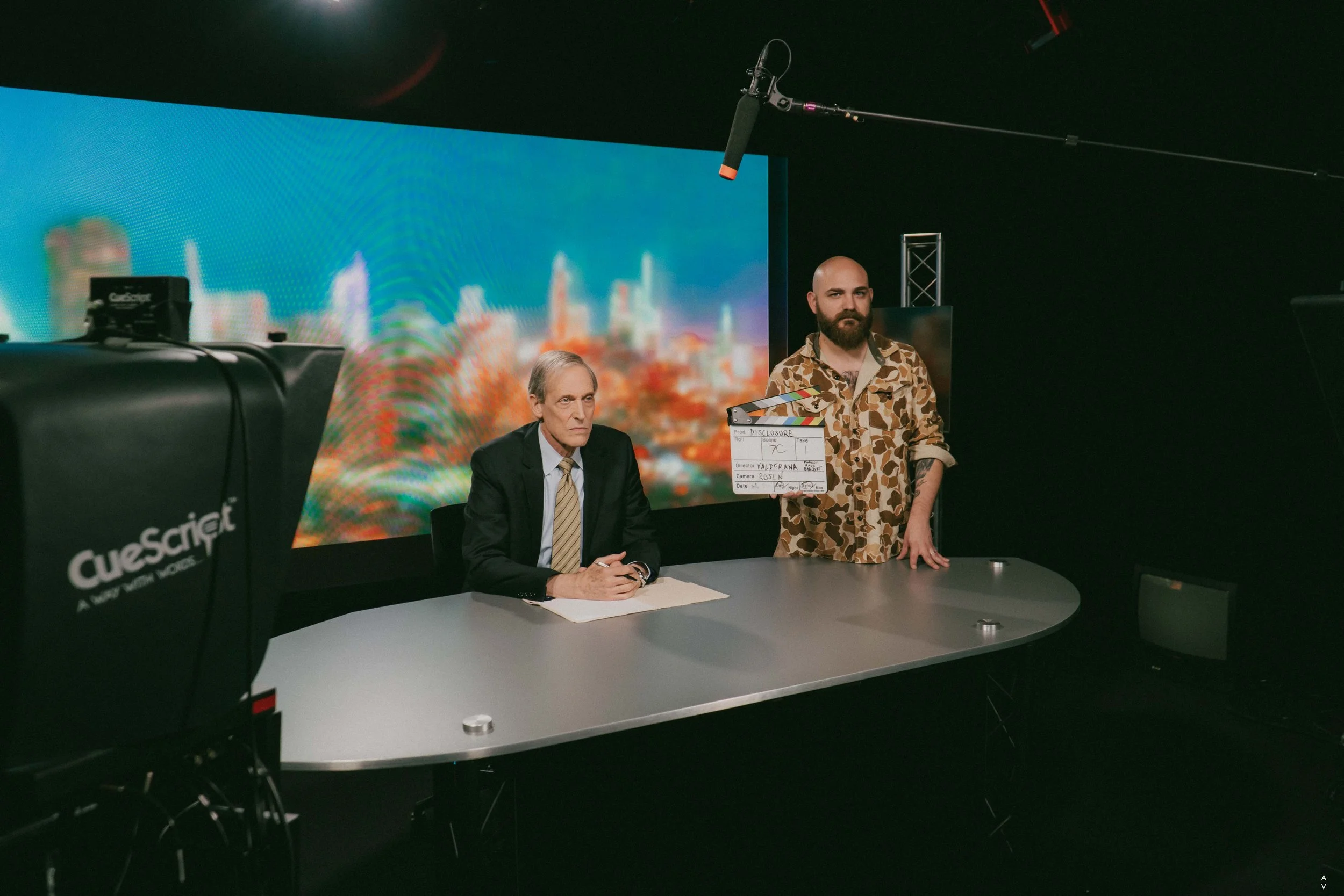 On set of "Disclosure", dir.: Alex Valderana