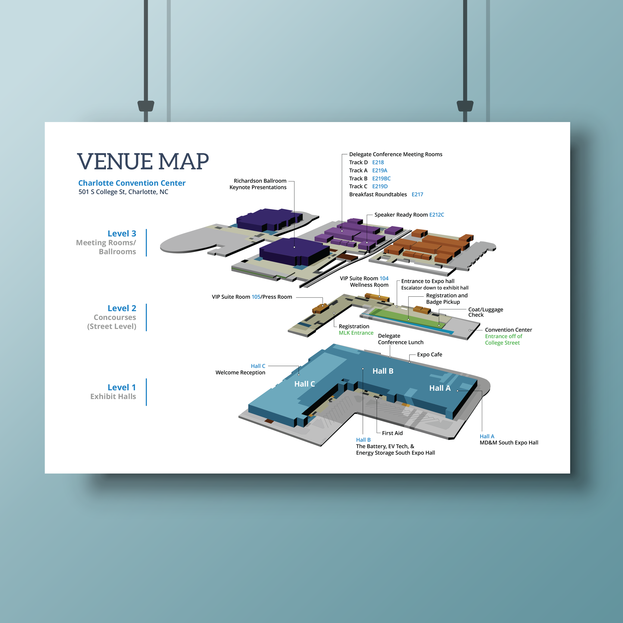 Charlotte Convention Center Venue Map for Attendees