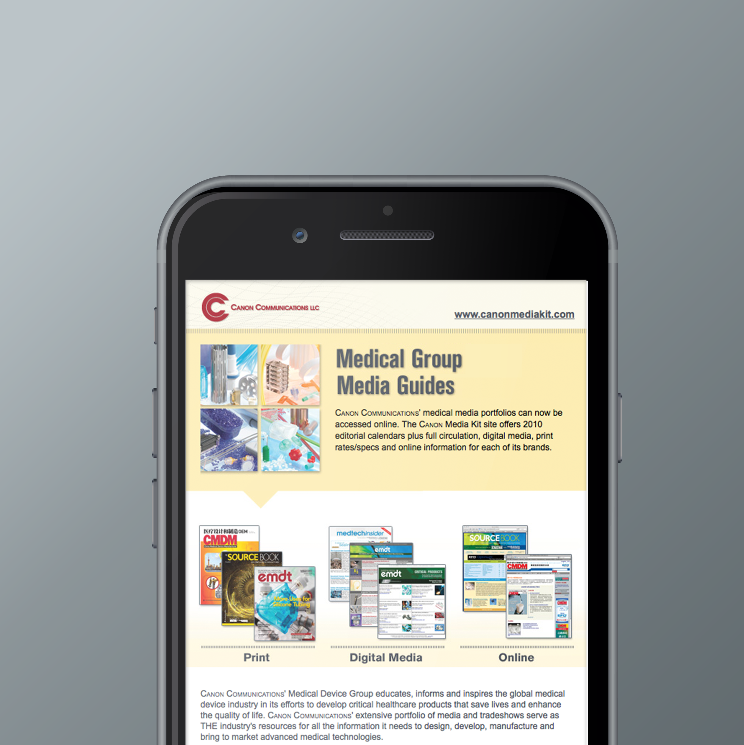 Canon Communications Medical Group Media Guides email