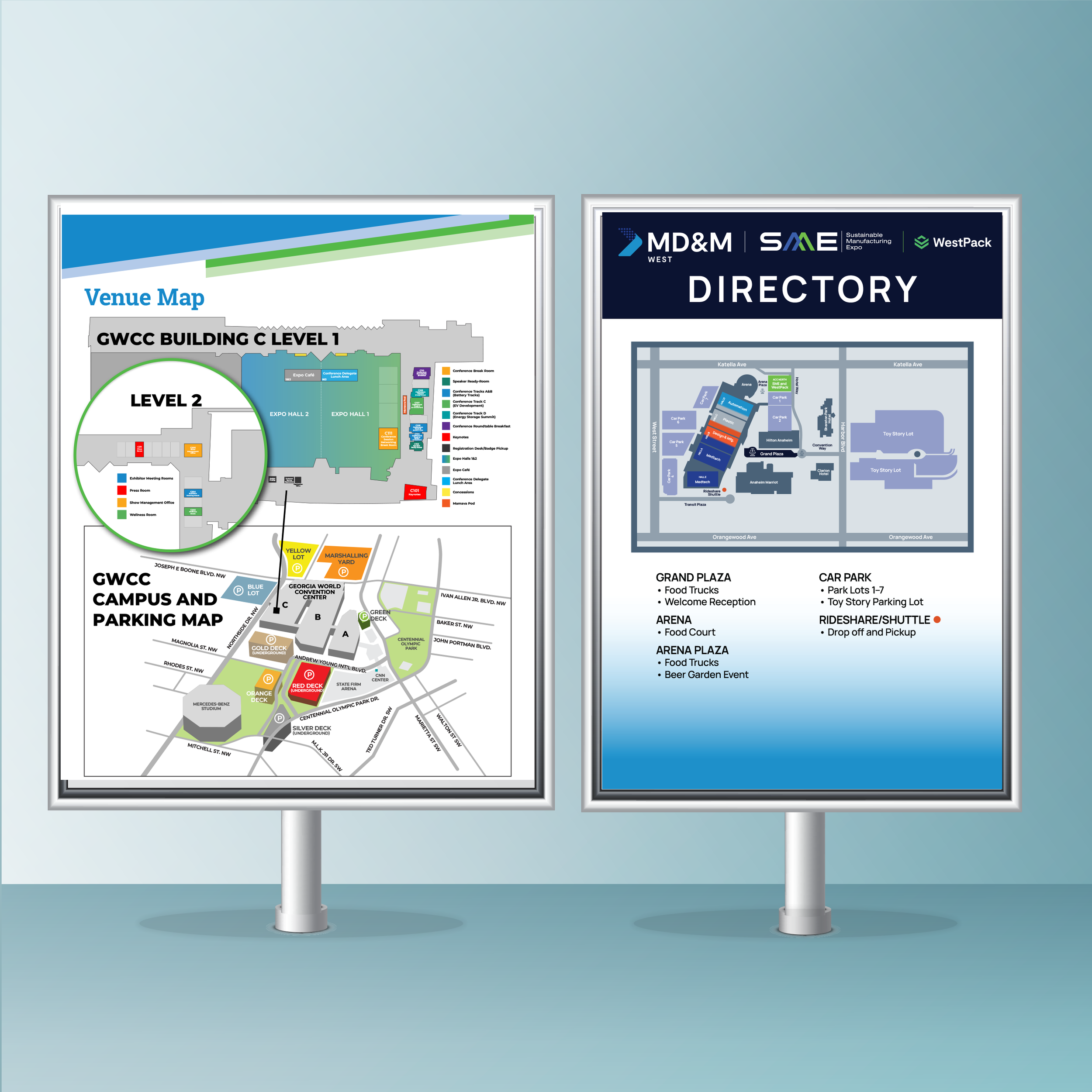 Wayfinding Venue Map Signs for Attendees
