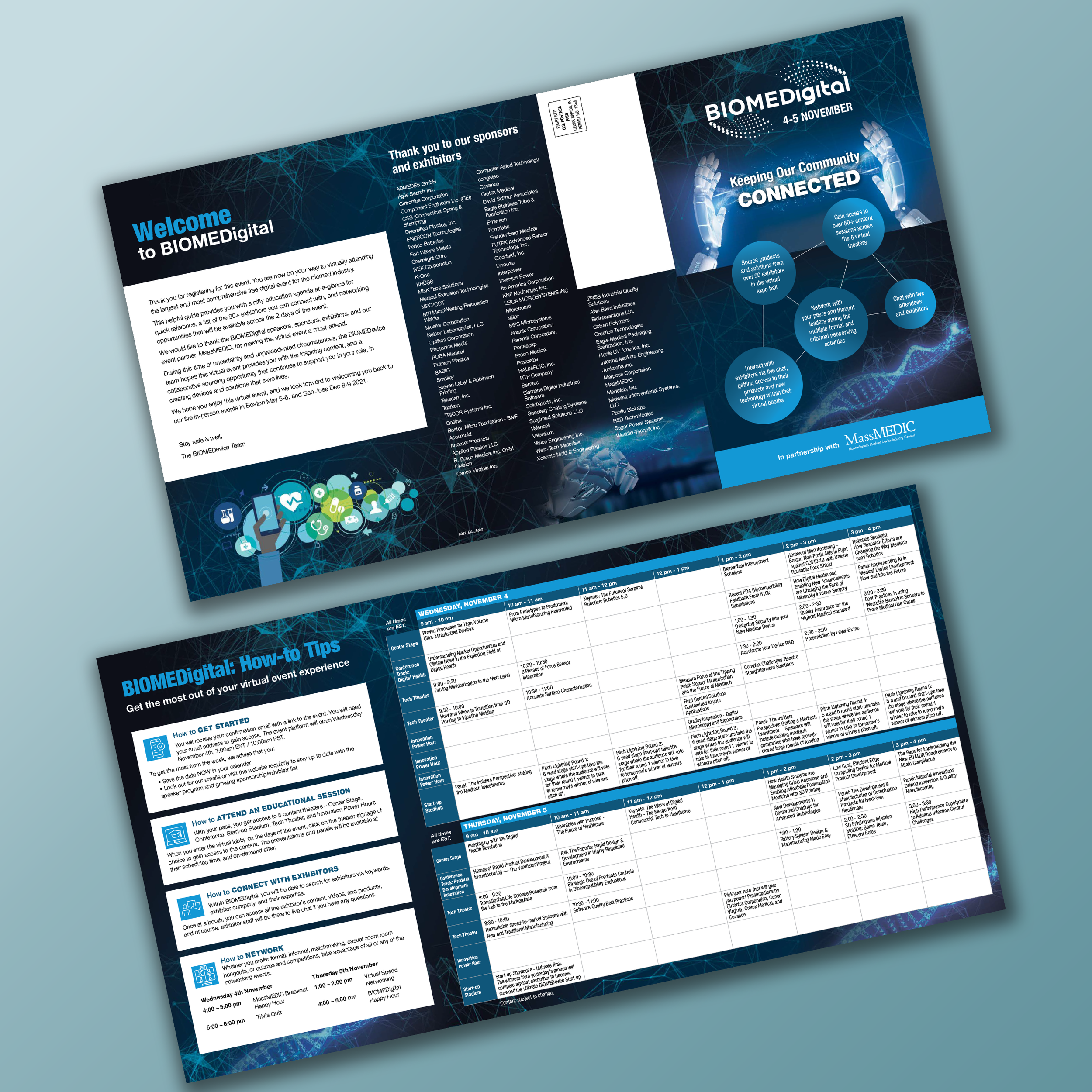 Tri-fold self-mailer promoting an upcoming conference.