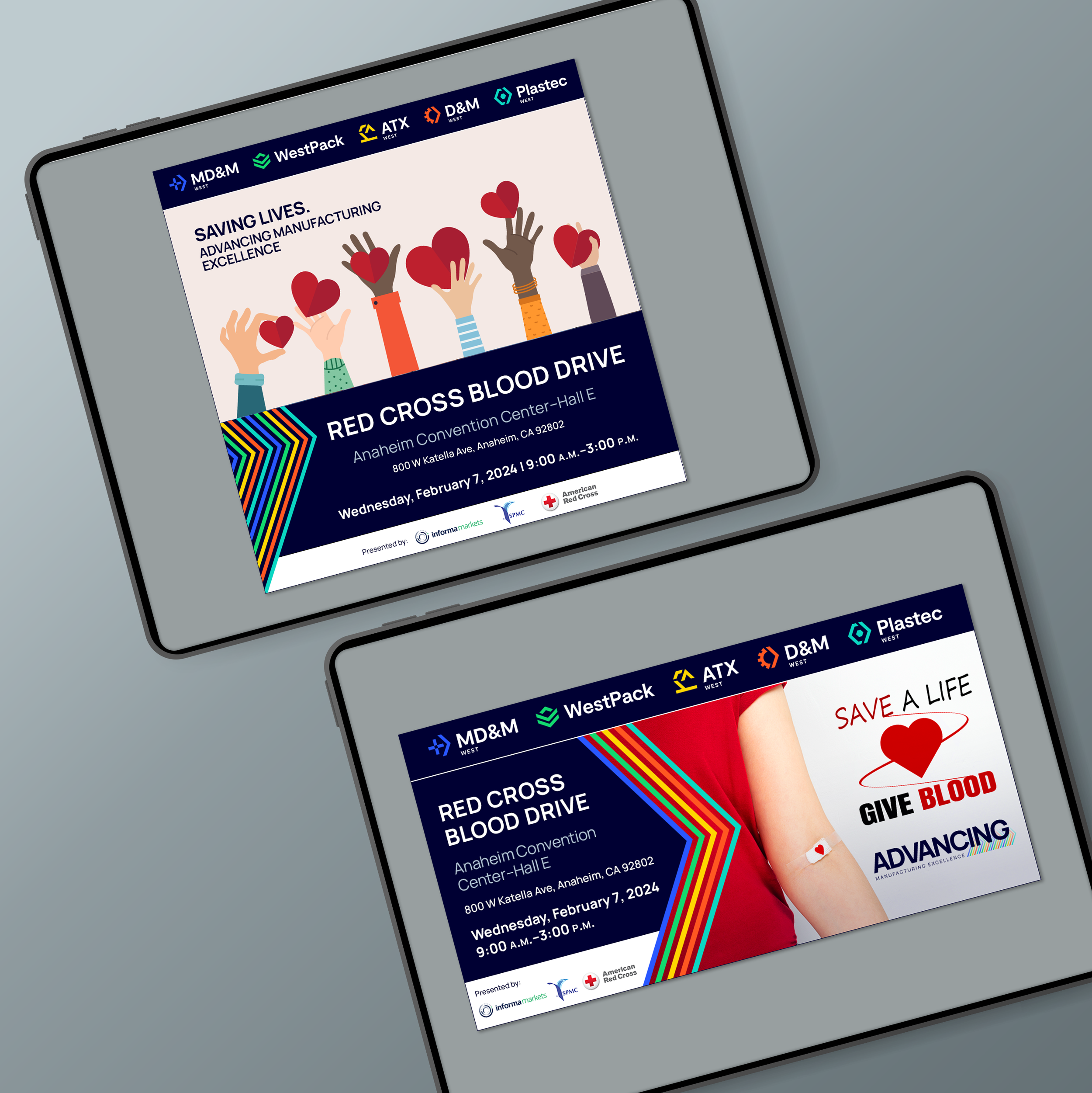 Digital Ads for Blood Donation Drive at MD&M West Show