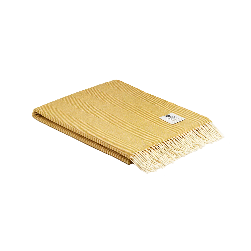 mcnutt lemon herringbone throw — Studio One Furniture