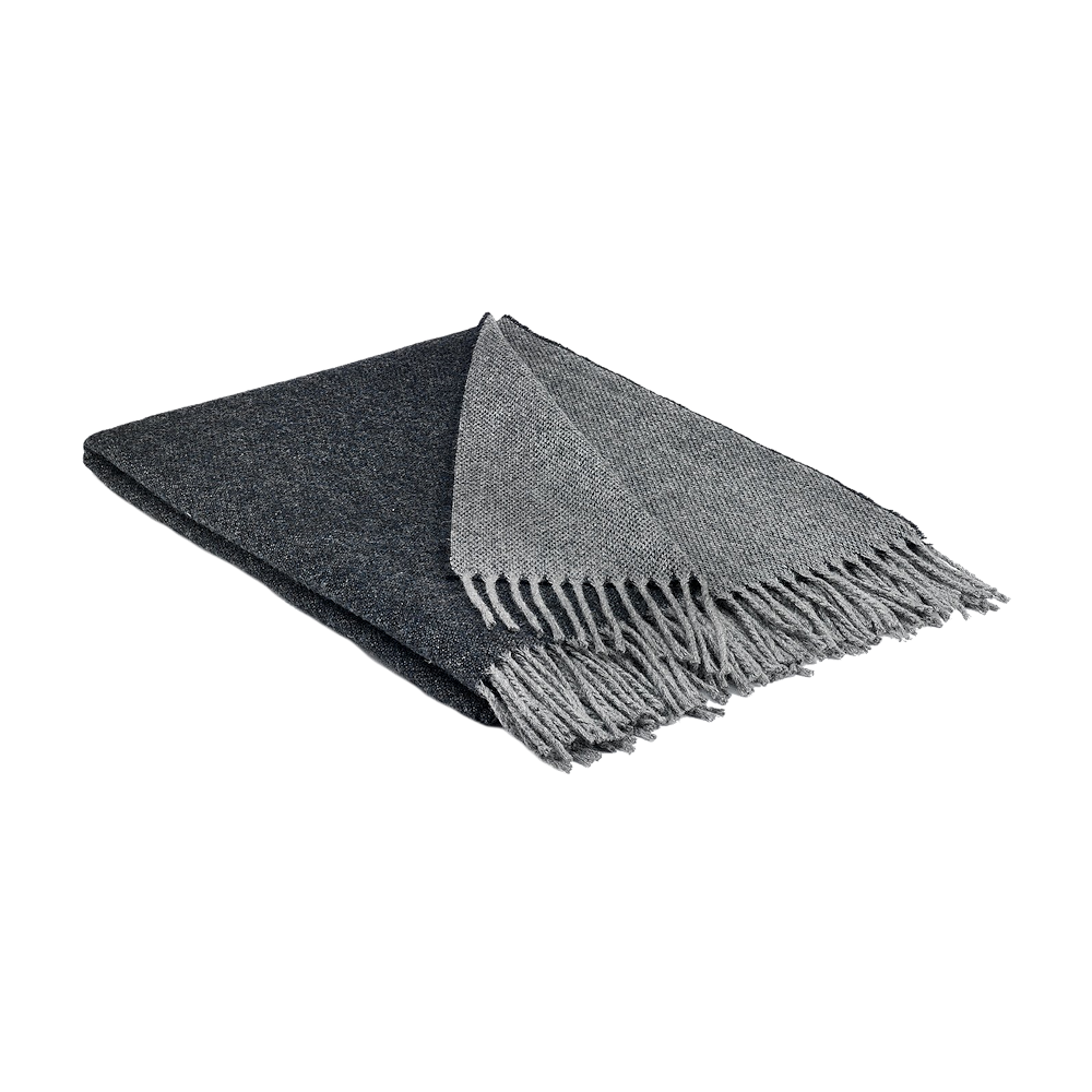 charcoal reversible merino throw mcnutt donegal — Studio One Furniture