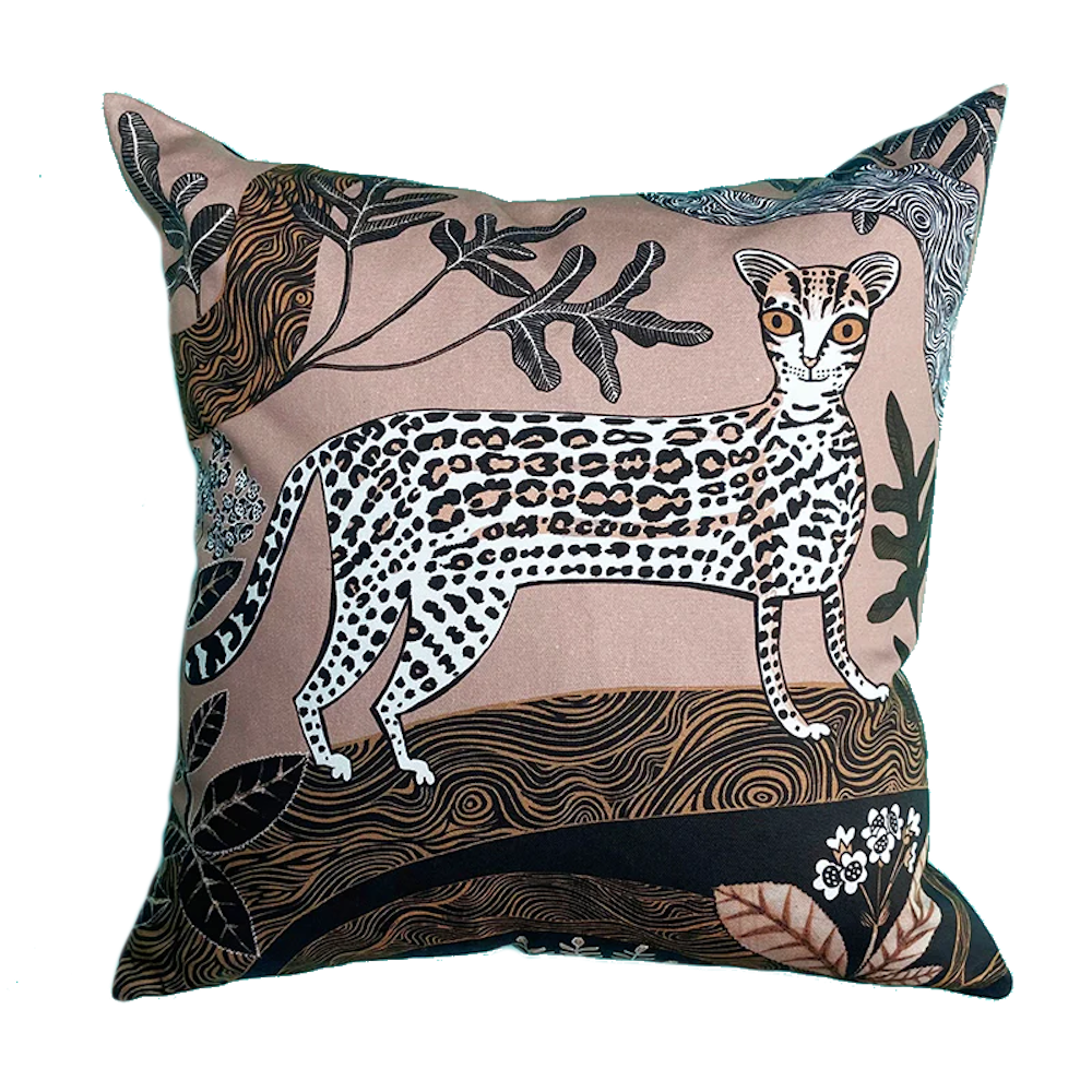 lush cushion ocelot cotton canvas with feather inner — Studio One Furniture