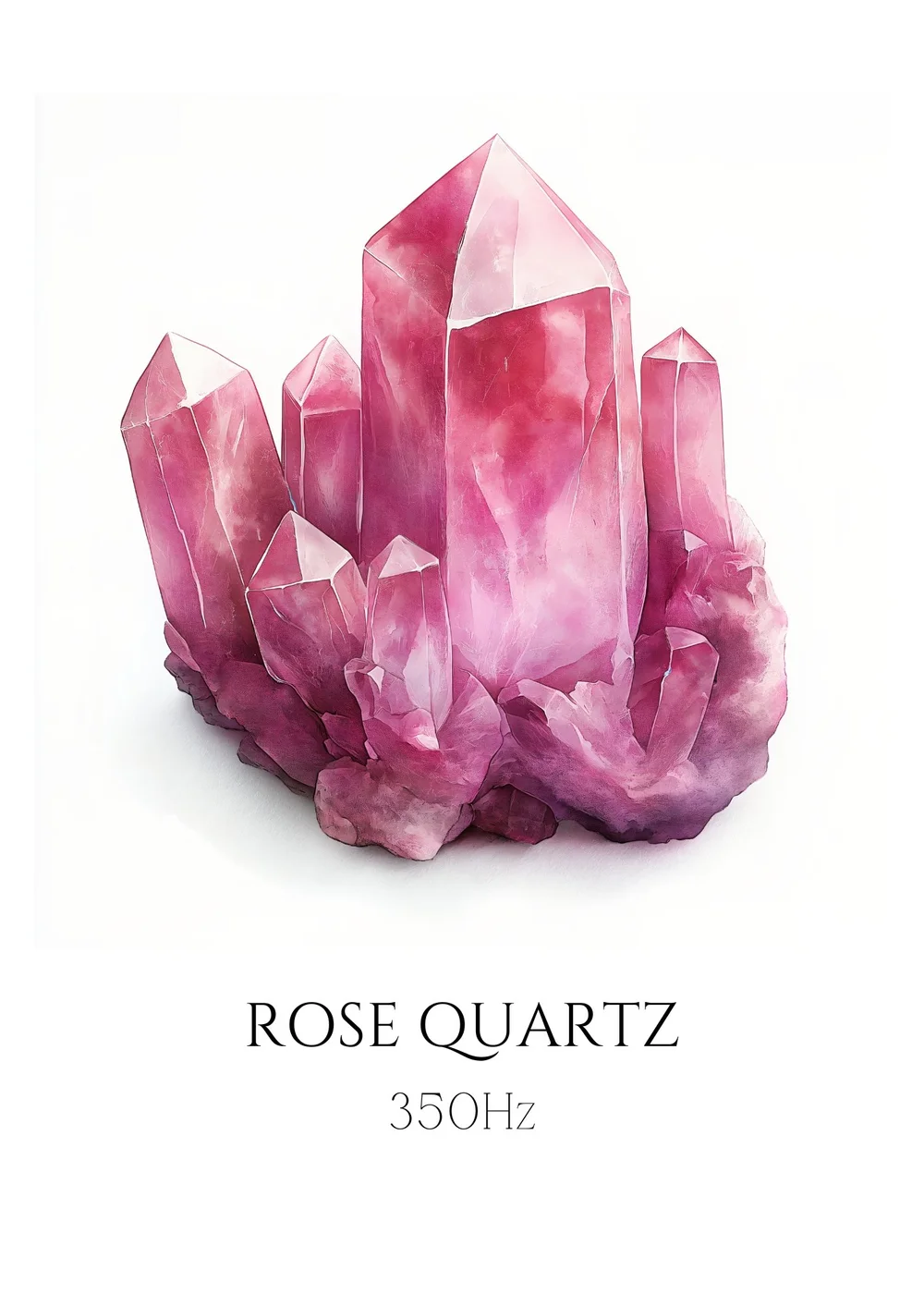 rose quartz vibration frequency Rose Quartz 350Hz Frequency Wall Print — Healy Frequency Device World  Distributors