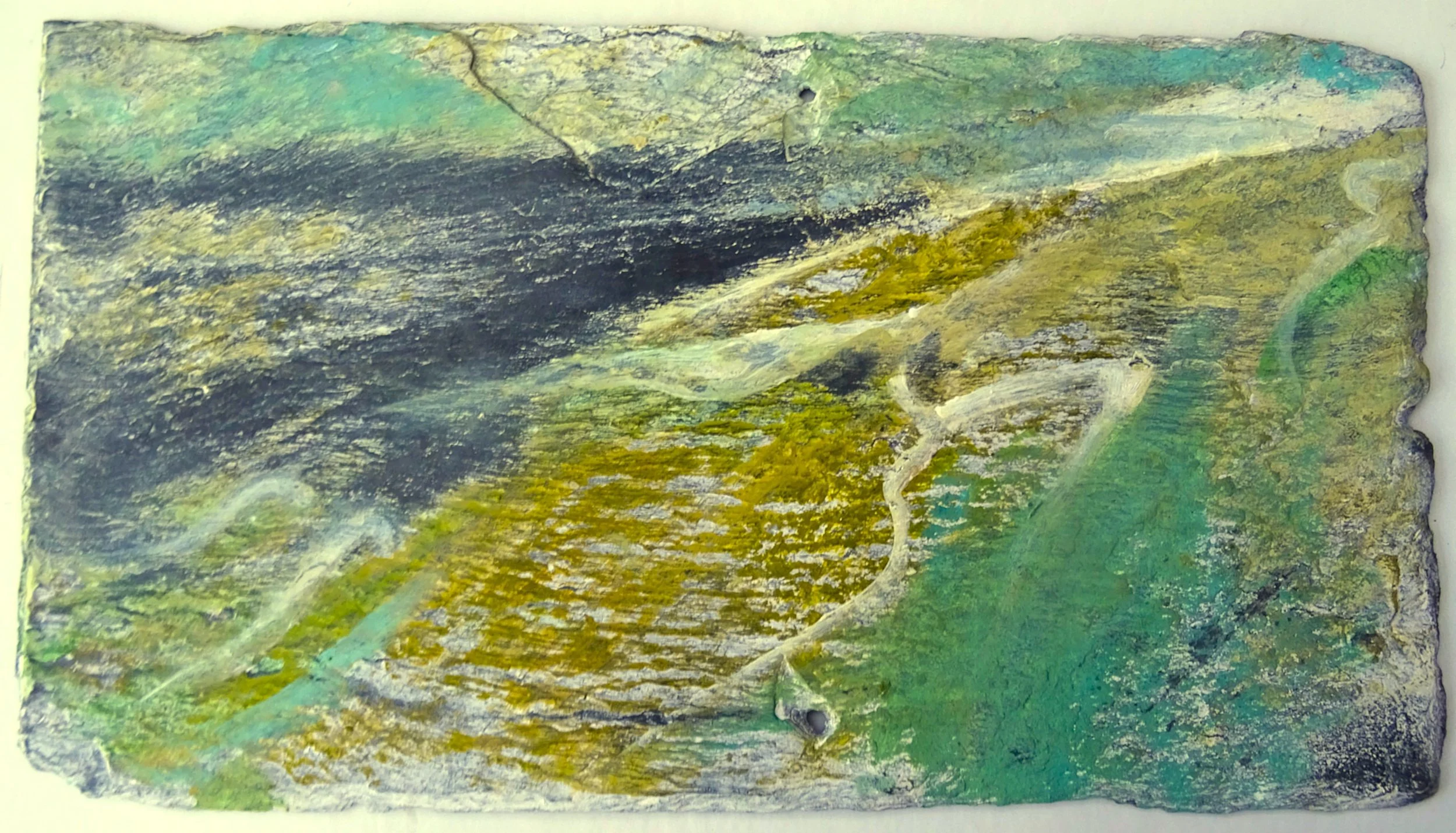 White Horse 2, Uffington. Acrylic on slate, £375