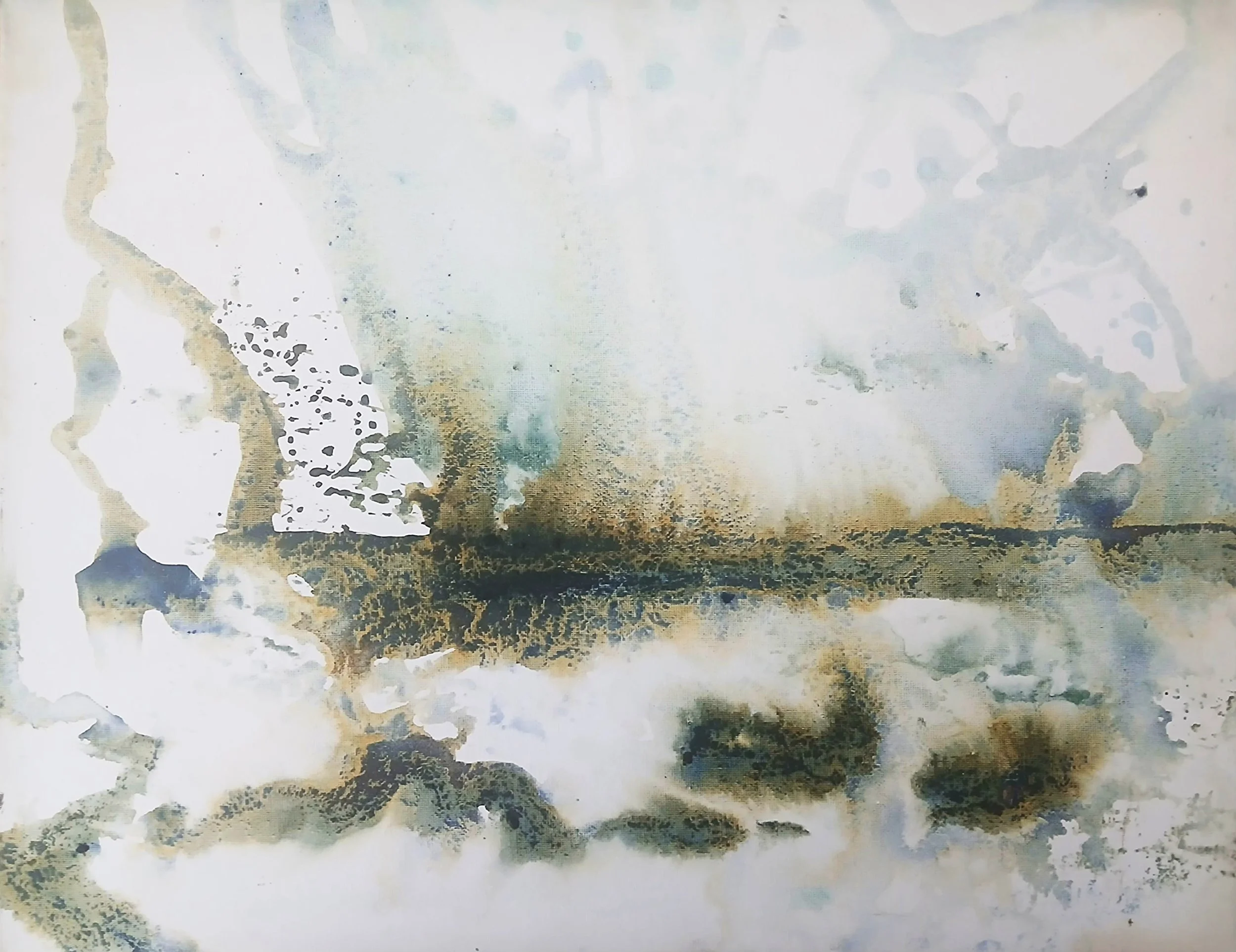 In the Sea, Port Einon, Gower. Acrylic and sand on canvas 50 x 40cm £295