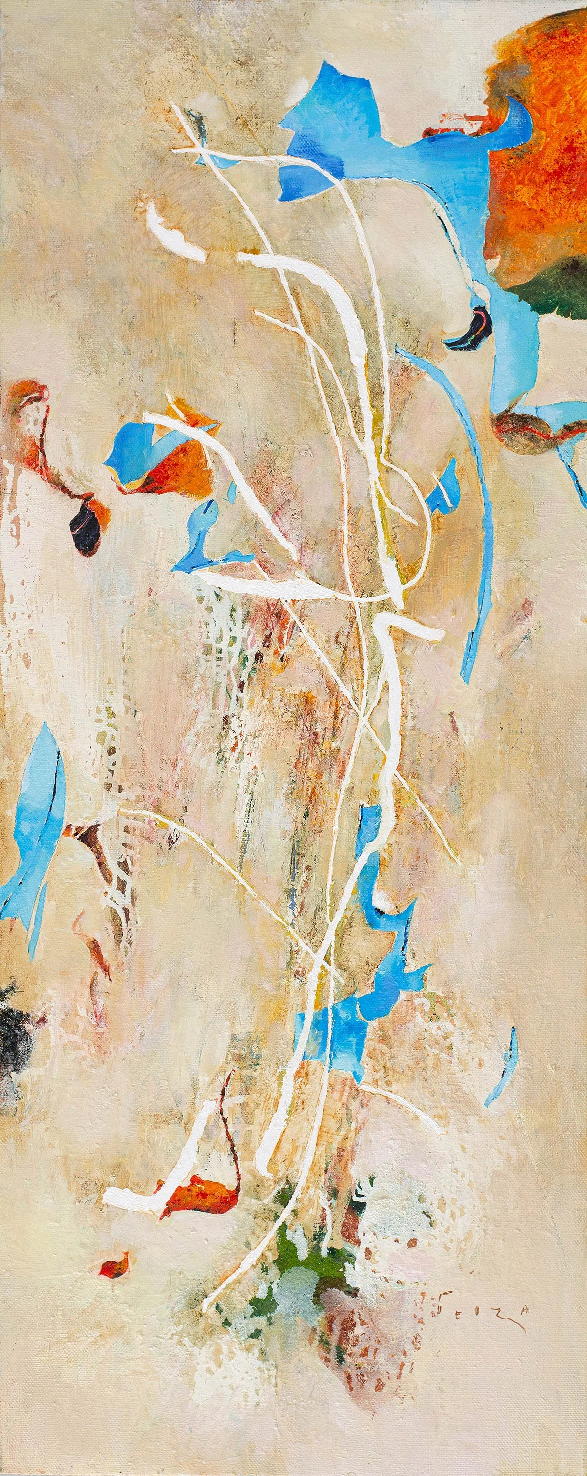 Exhale. 2024, oil on canvas, 140х55 cm