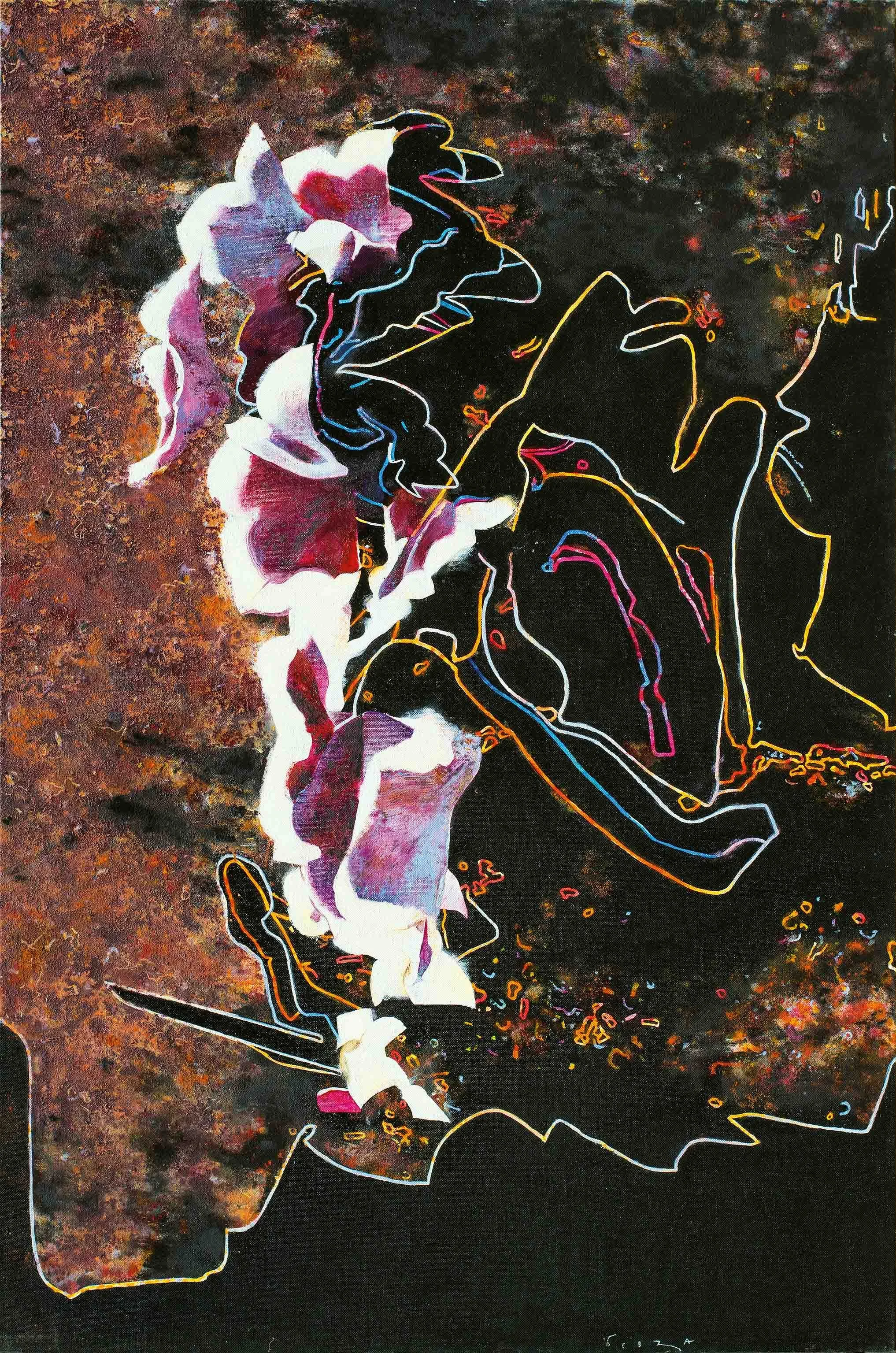Abyss of flowers. 2021, oil on canvas, 225х150 cm