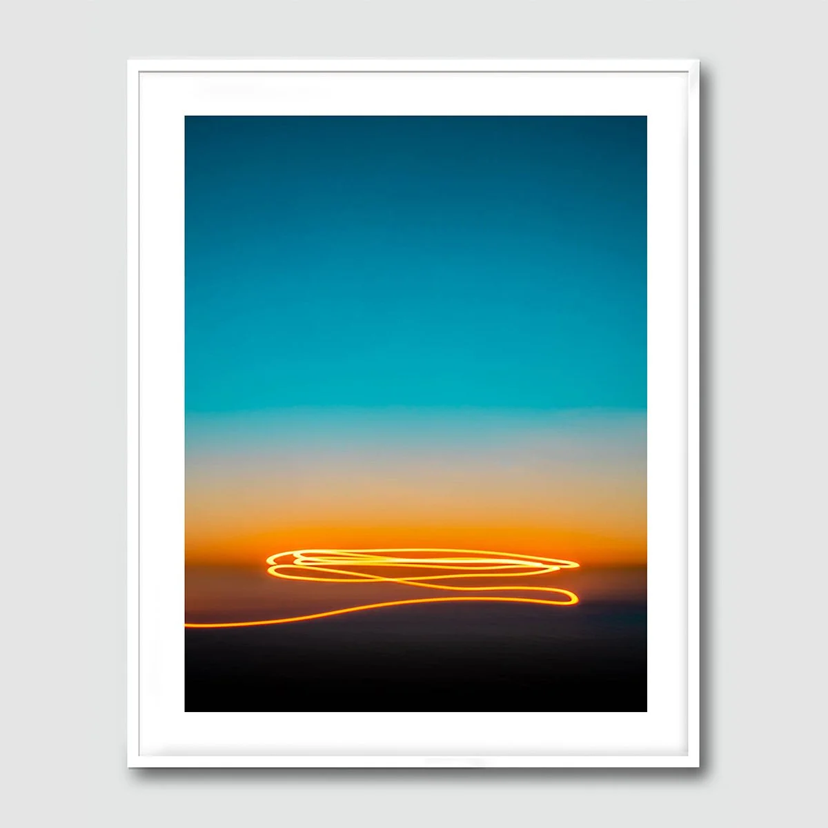 40"W x 50"H C-Print in White Frame with White Border