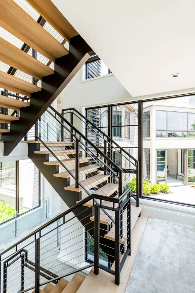 architectural detail of modern staircase