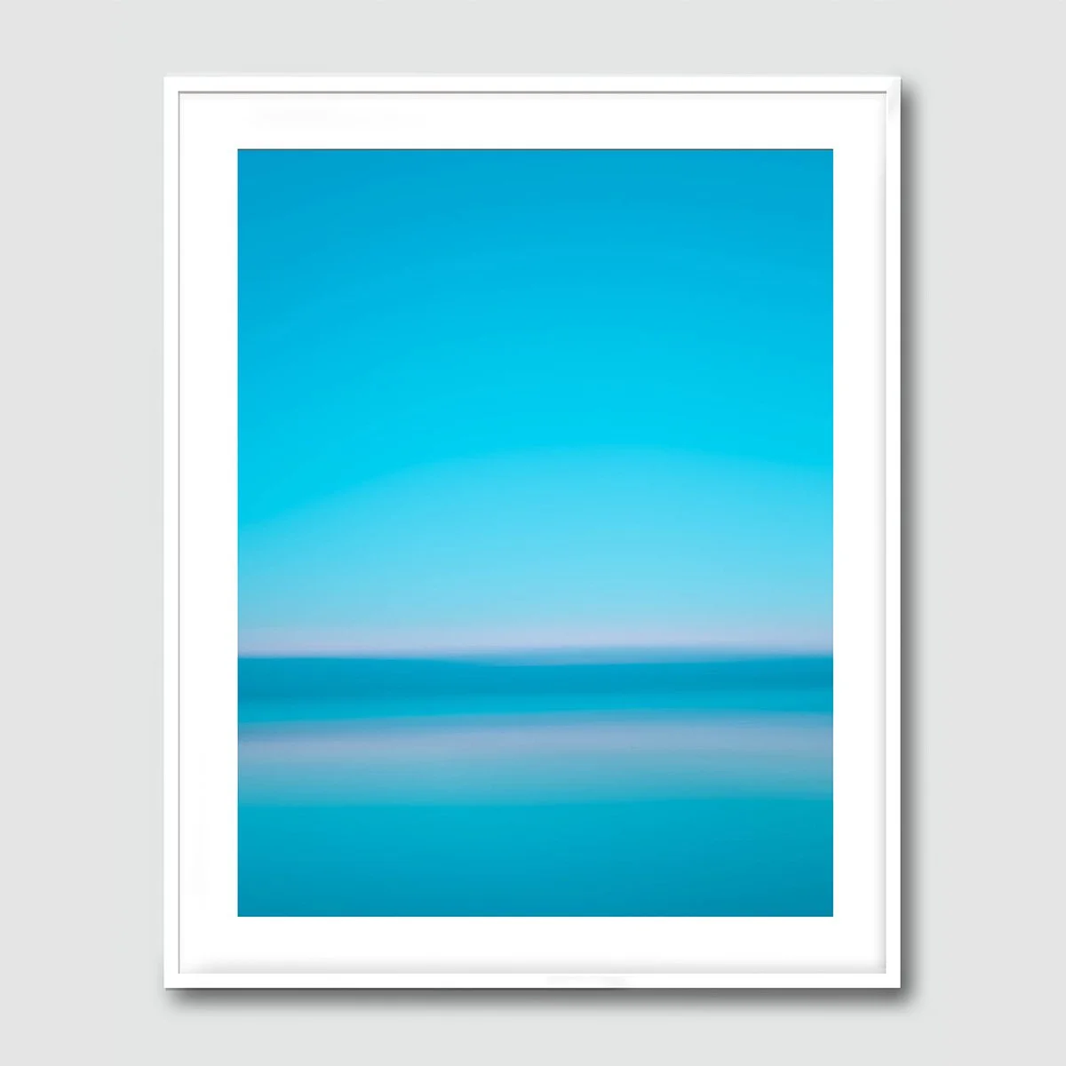 40"W  x 50"H Gicleé Print  with white border in white museum frame