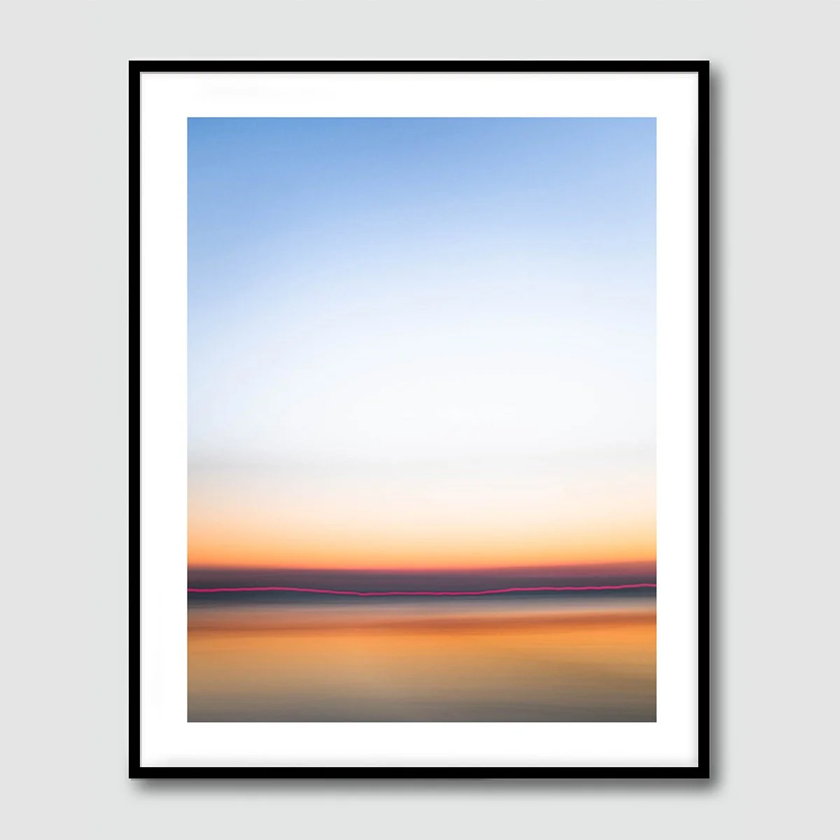 40"W x 50"H Hahnemühle Photo Rag with white border in black frame