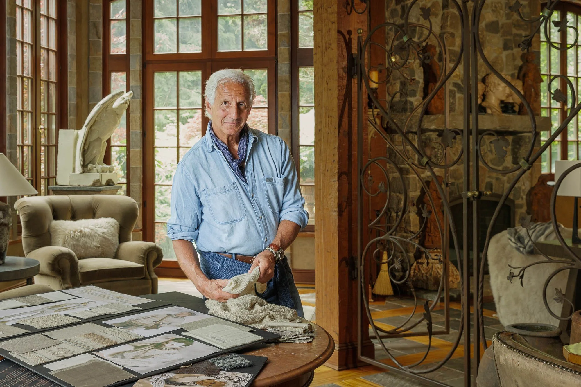Portrait of fashion designer Joseph Abboud at his home in Westchester New York