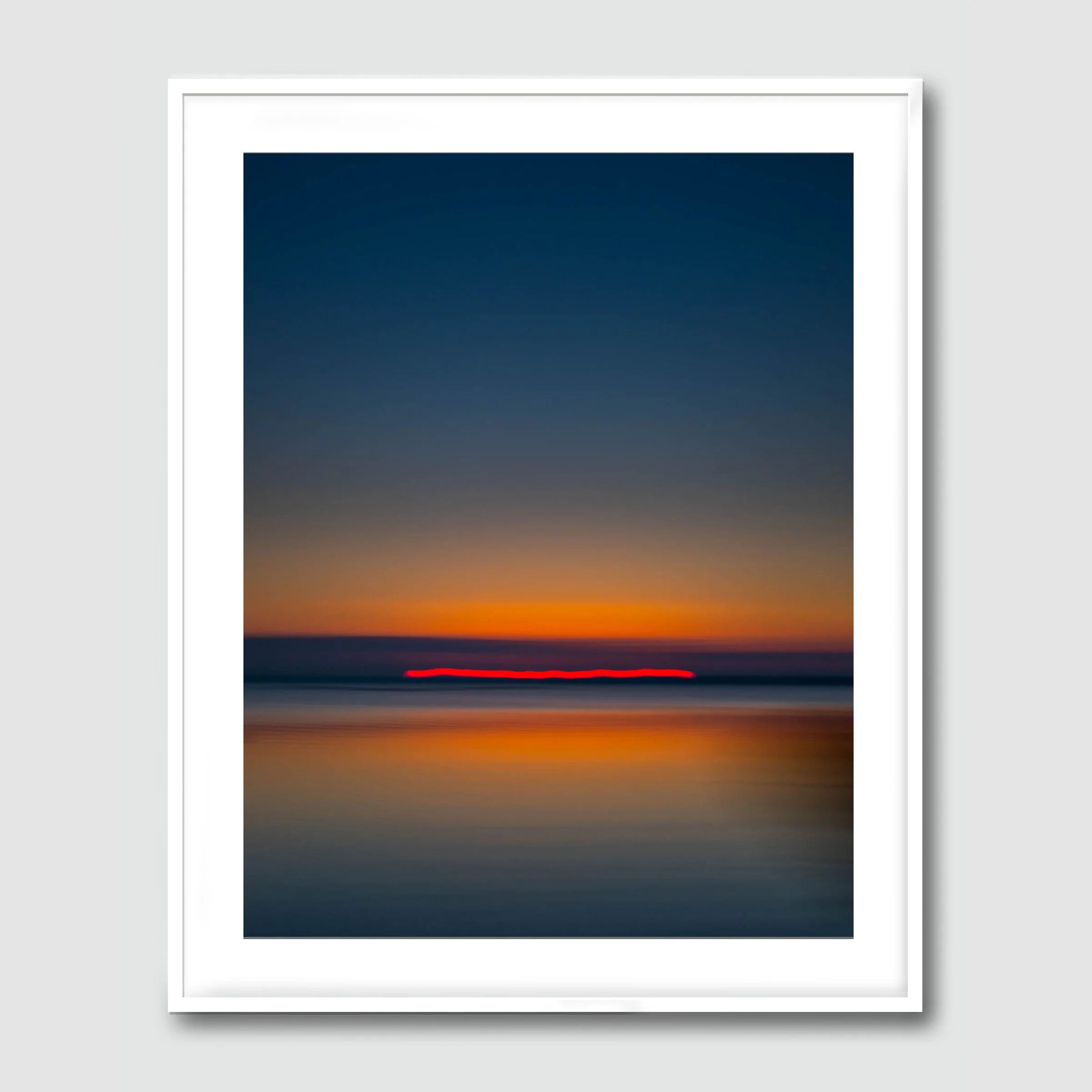 White Frame 40x50 Hahnemühle Print with white border