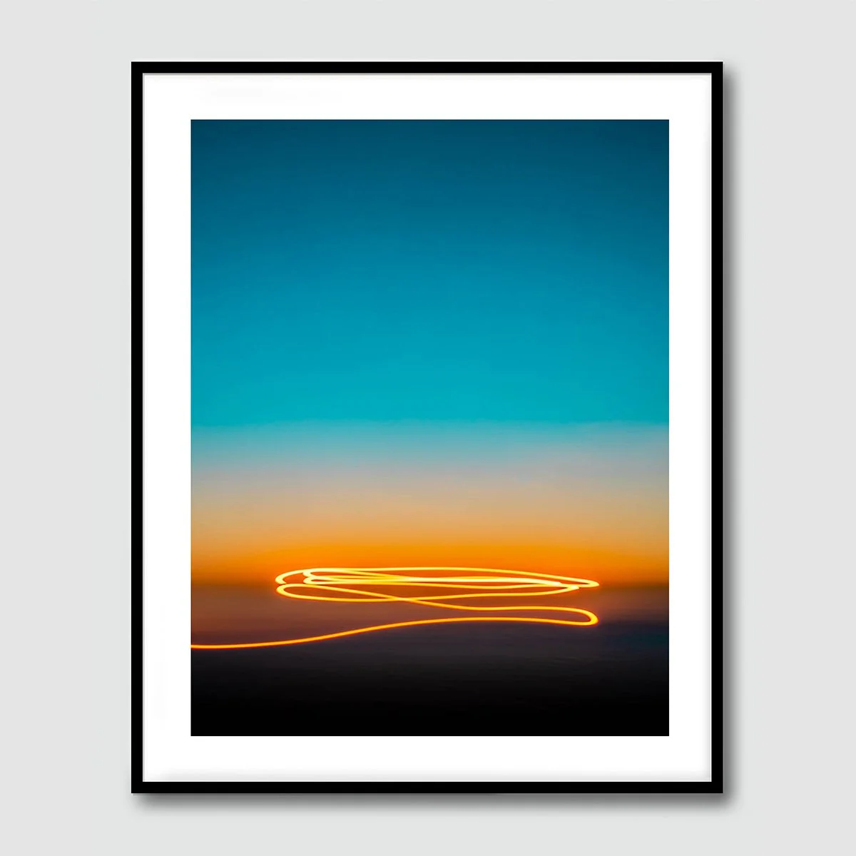 40"W x 50"H C-Print in Black Frame with White Border