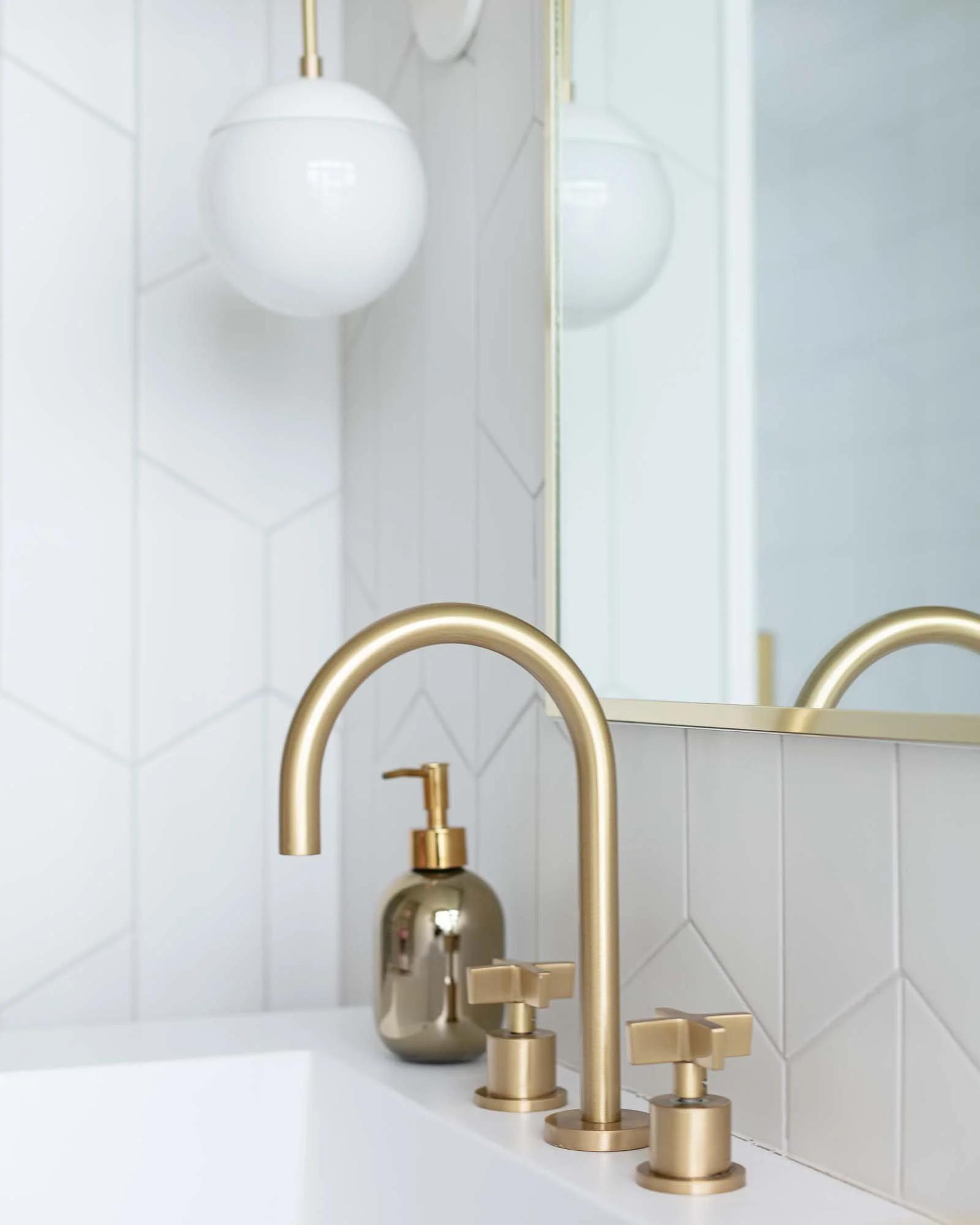 detail of bathroom sink