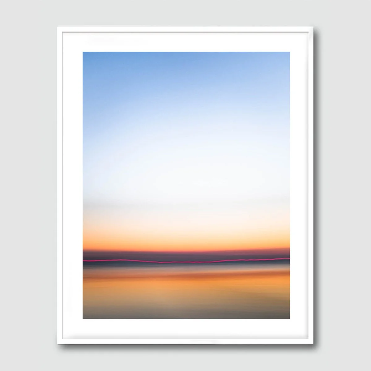 40"W x 50"H Hahnemühle Photo Rag with white border in white frame
