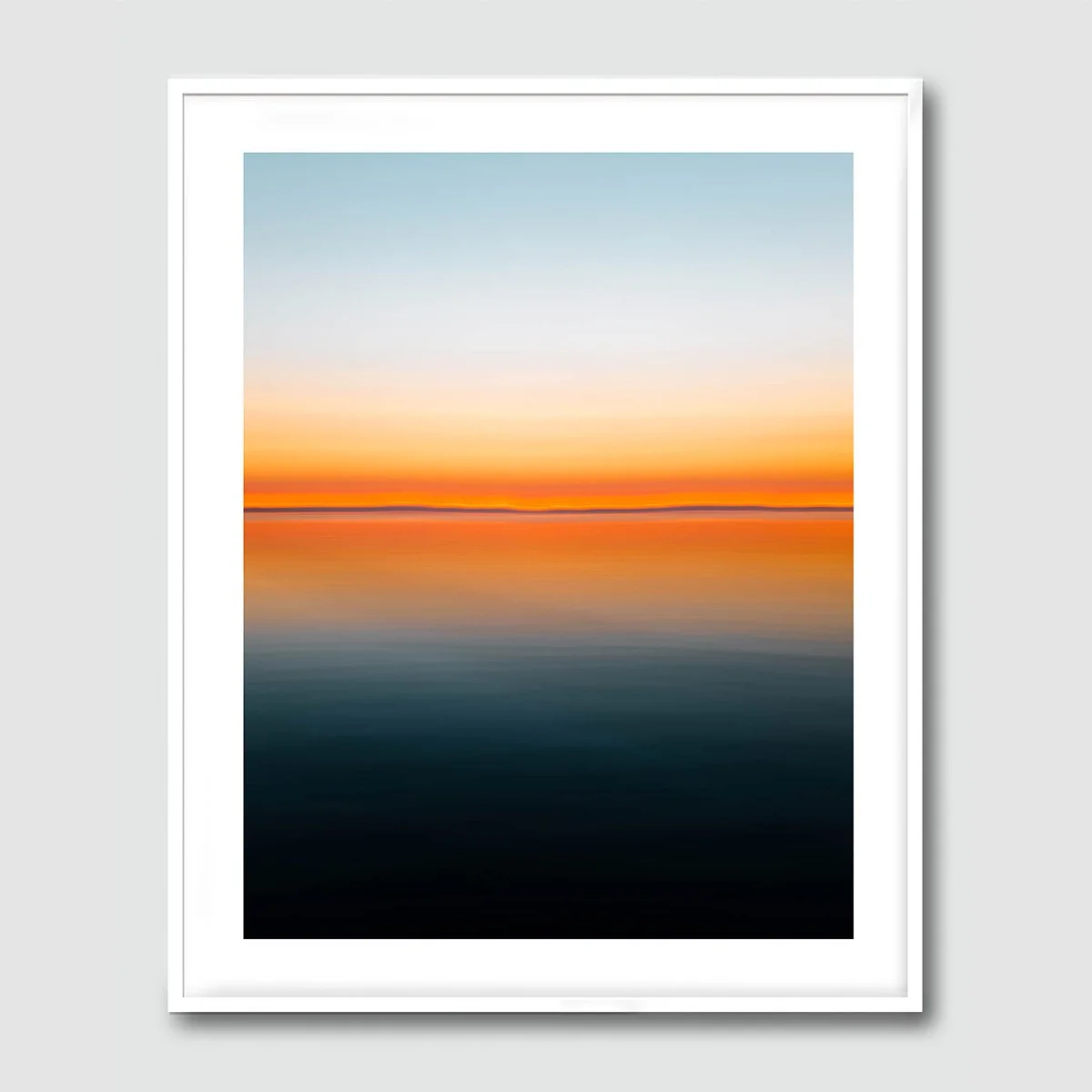 White Frame 40x50 Hahnemühle Print with white border