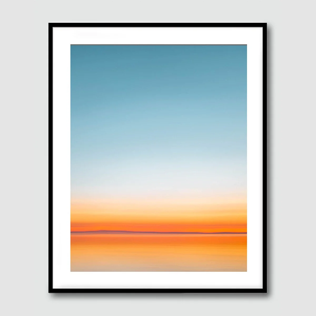 40"W x 50"H Hahnemühle Photo Rag with white border in black frame