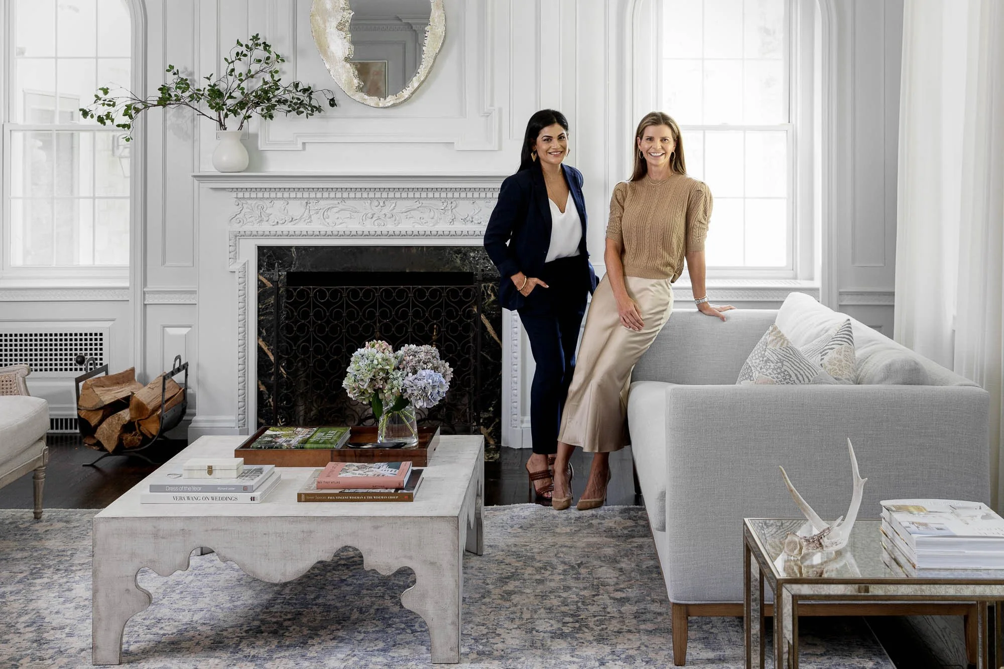Portrait of interior designers MaryBeth Long and Barrett Oswald in Westchester New York
