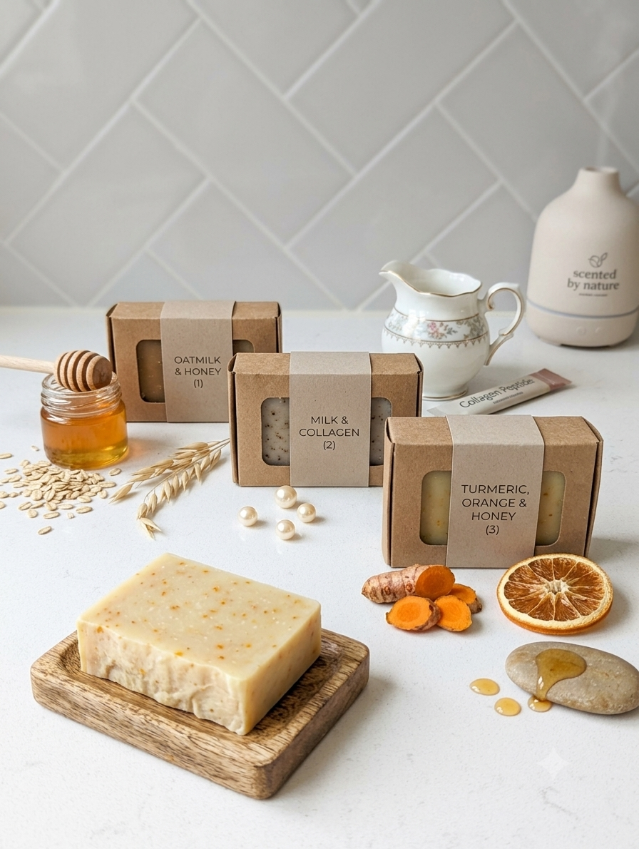 4.5oz Bar Soap (Three Scents Available), Nourishing Shea Butter Soap, Vegan Friendly