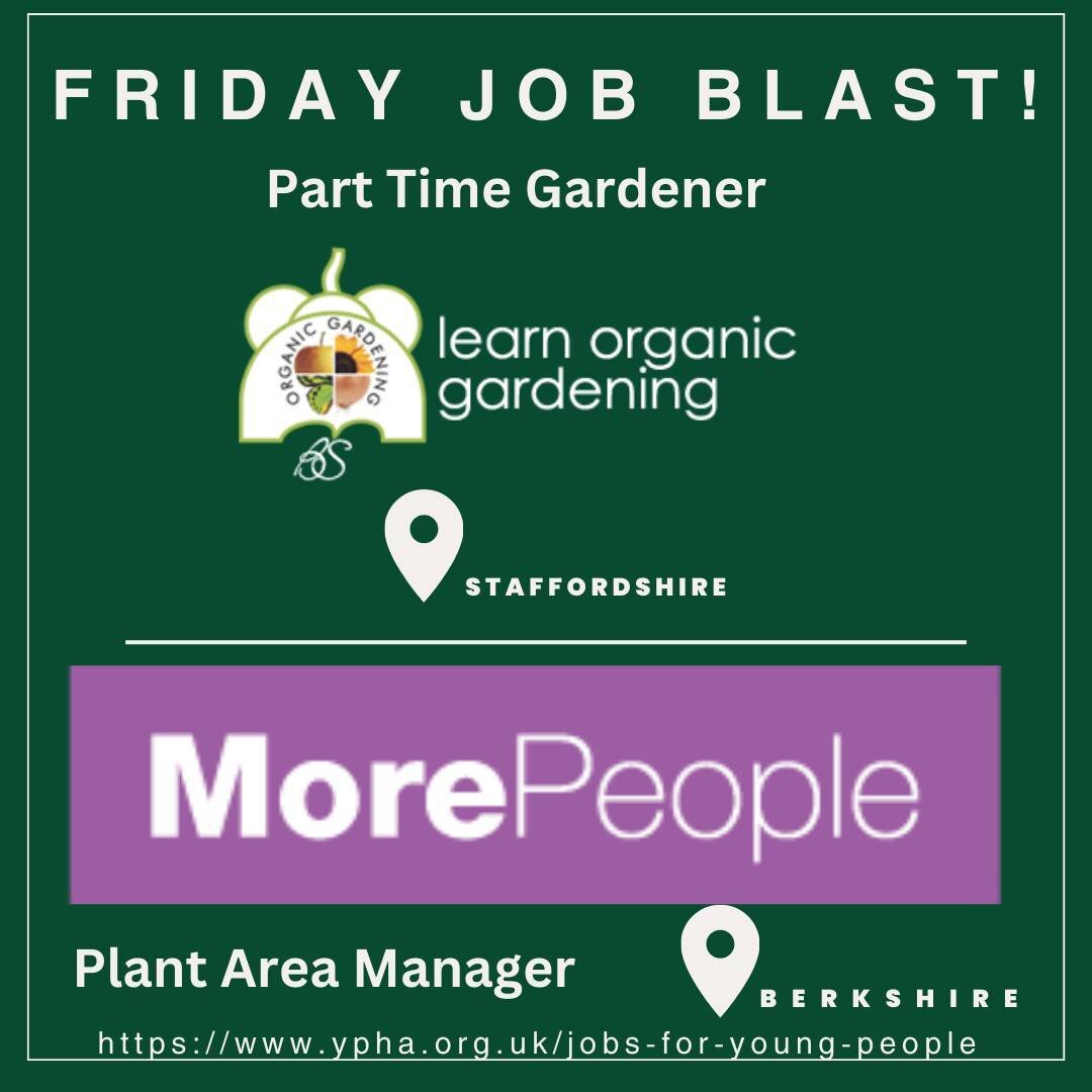 This week's Jobs Blast! 🪴
Today we are highlighting the openings for #parttimegardener (Learn Organic Gardening) and #Plantareamanager (More People) 🌺
If anything caught your eye or would like more information, take a look at these and many other j