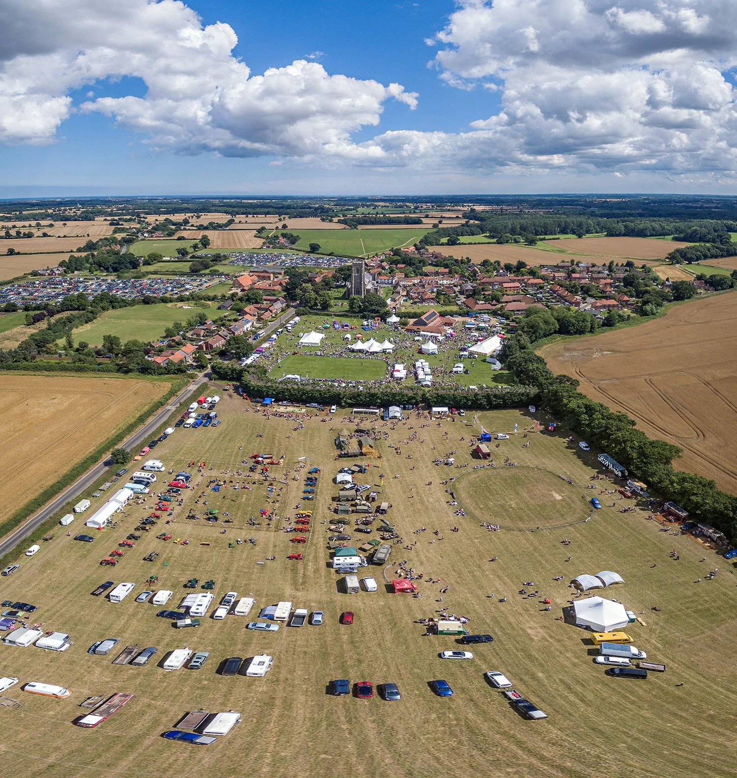 Drone shot of Mill Hill field