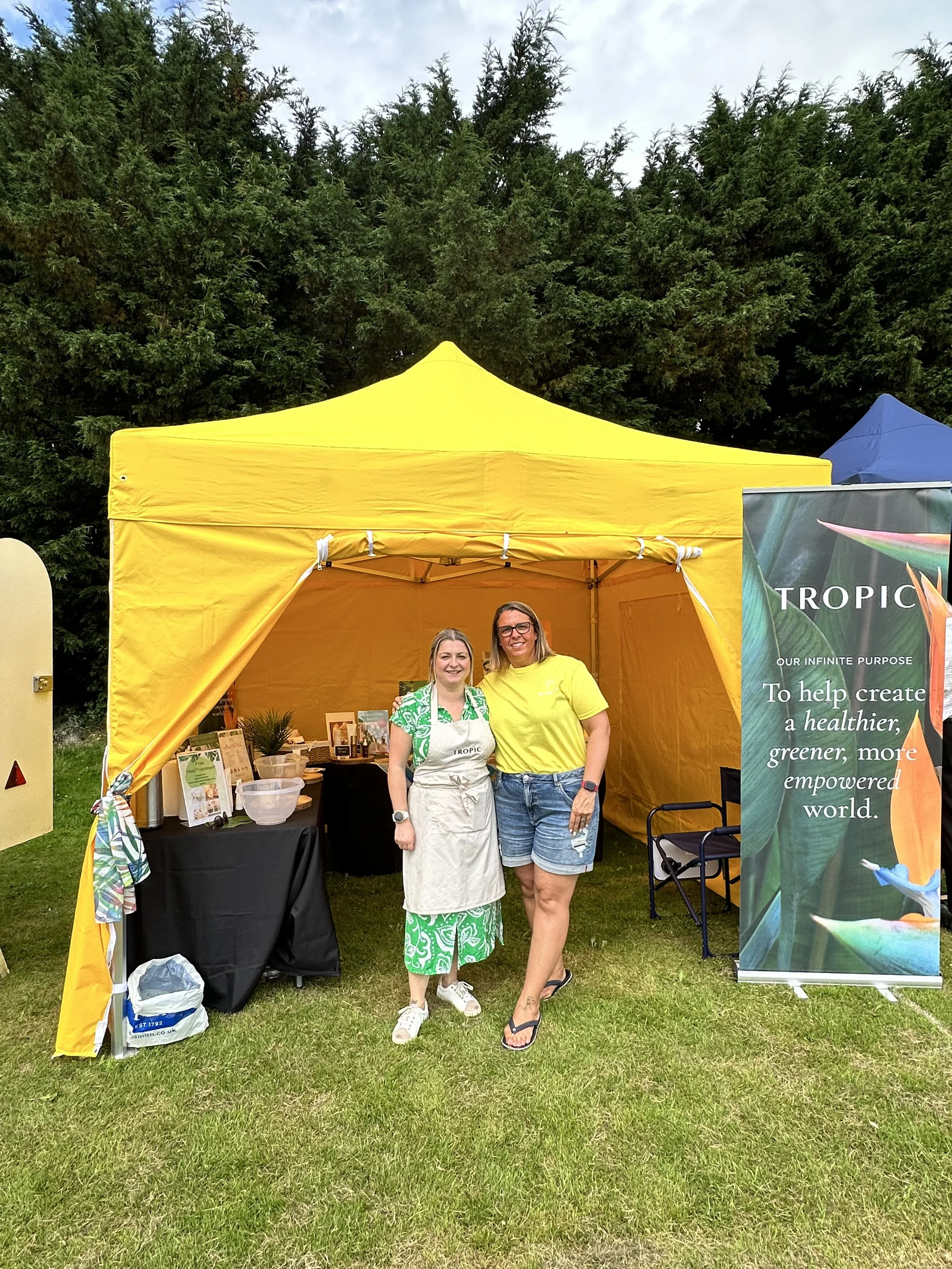 Tropic Skincare ambassadors outside their gazebo