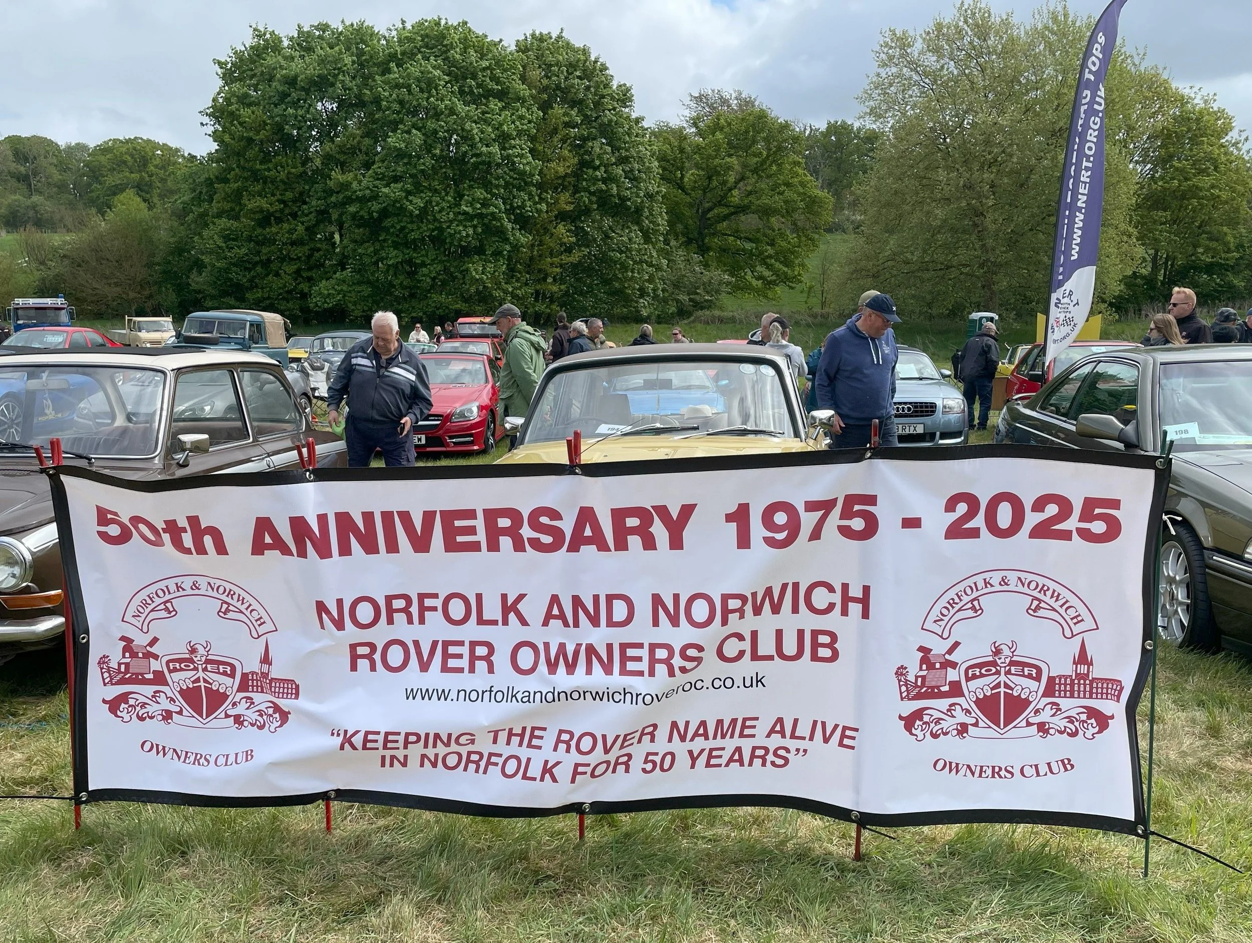 Norfolk and Norwich Rover Owners Club classic cars 50th anniversary in 2025