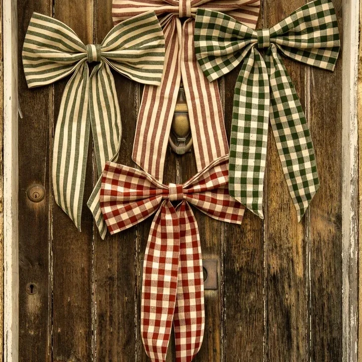 Large Gingham Bow