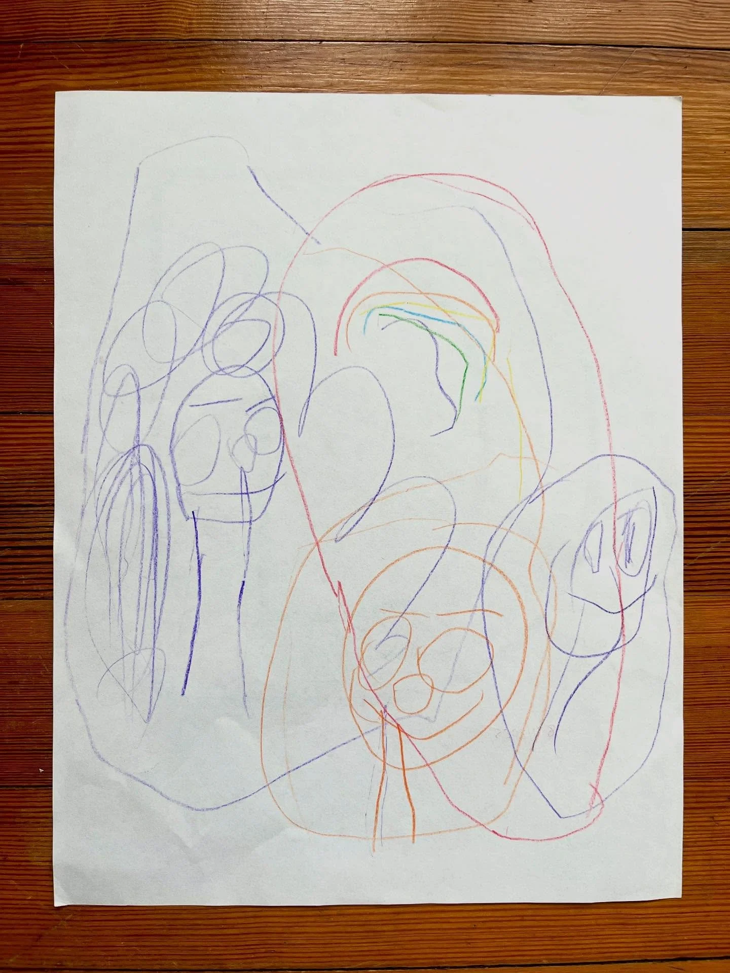 “Family portrait with rainbow,” colored pencil on paper, 9” x 12” — Ryan Elizabeth Dunne (3 years 11 months)
#toddlerart #toddlerartist #gifted @tdunne1973