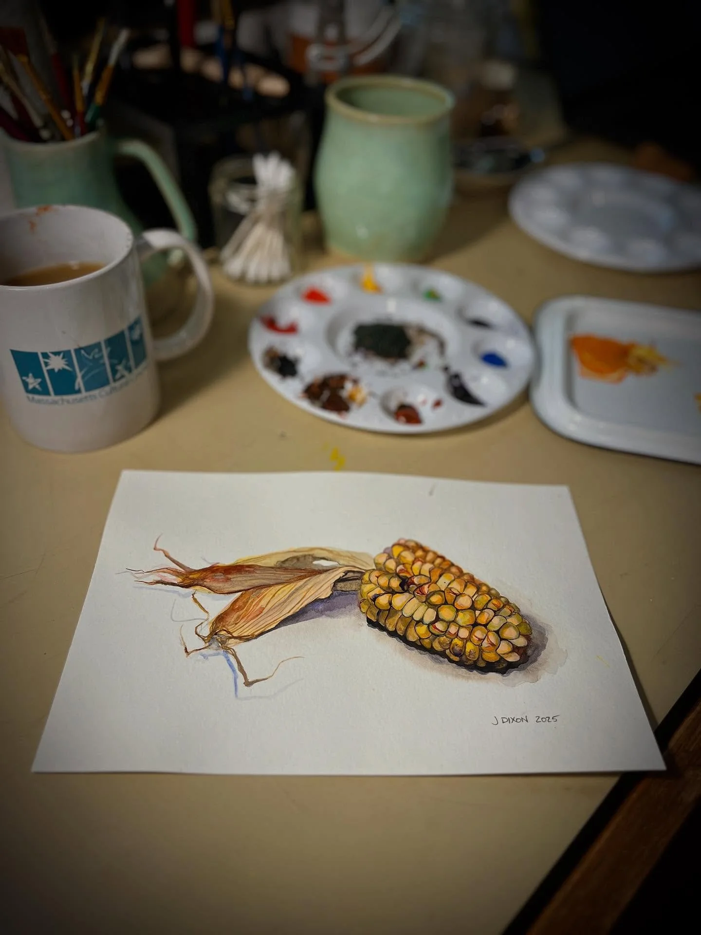 Let&rsquo;s see how many watercolors I can crank out in two weeks 🫣 They aren&rsquo;t going to be perfect, but they will certainly be interesting.

#practicemakesbetter #watercolorstudy #watercolorsketch #watercolour #aquarelle #fromlife #stilllife 