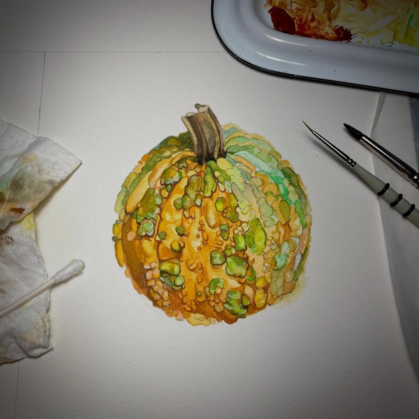 Why do I keep choosing more and more complicated objects to paint?????

#wip #workinprogress #watercolorinprogress #watercolorsketch #watercolorpaint #knucklehead #gworksfestive