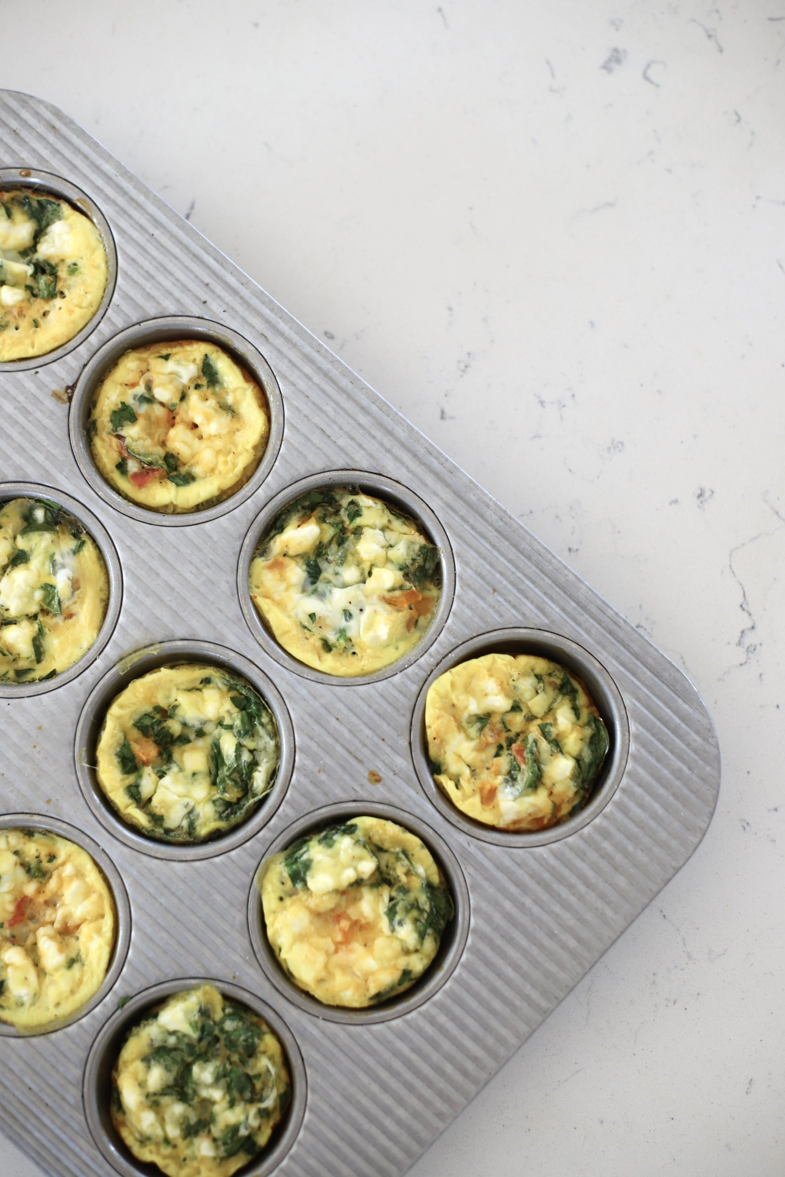 Egg Bites Recipe - Spinach and Feta Egg Bites — THE HEAPING HARVEST