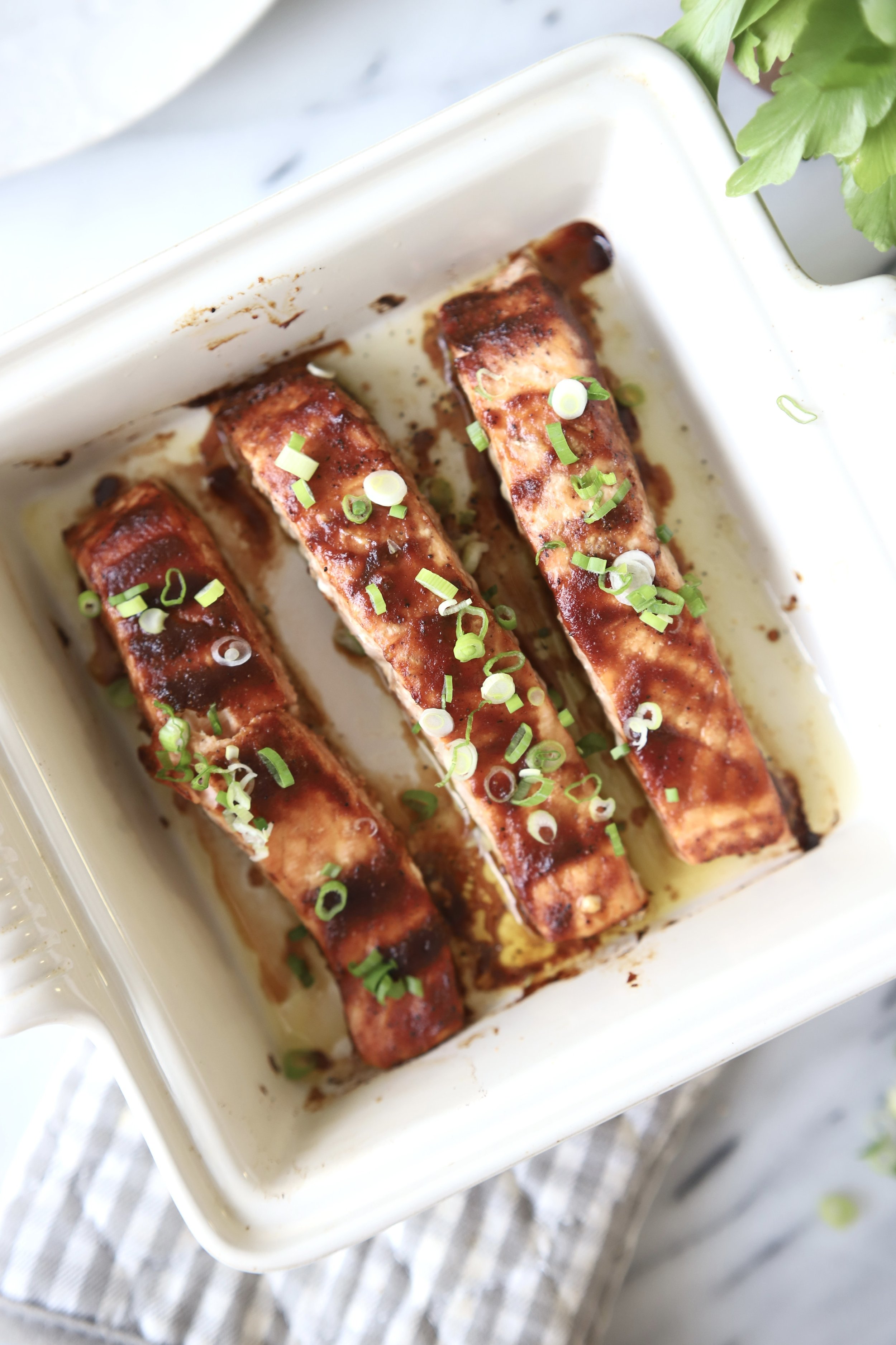 Easy Baked BBQ Salmon — THE HEAPING HARVEST