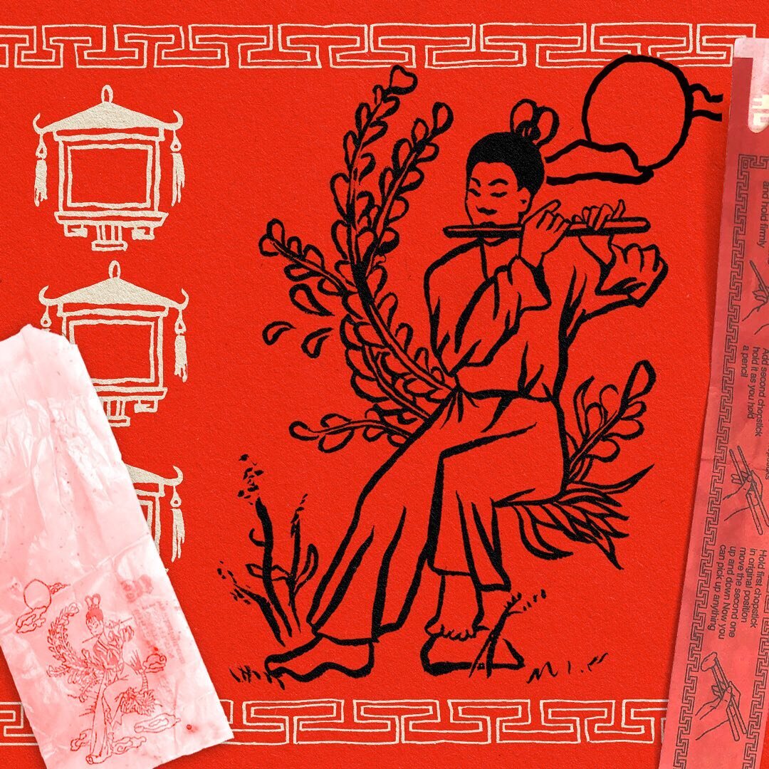 &ldquo;Sesame chicken combo platter with veggie fried rice and an egg roll please&rdquo;
.
#chinesefood #inkdrawing #chopsticks #red