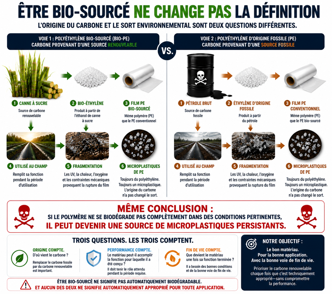 Être bio-sourcé ne change pas la définition