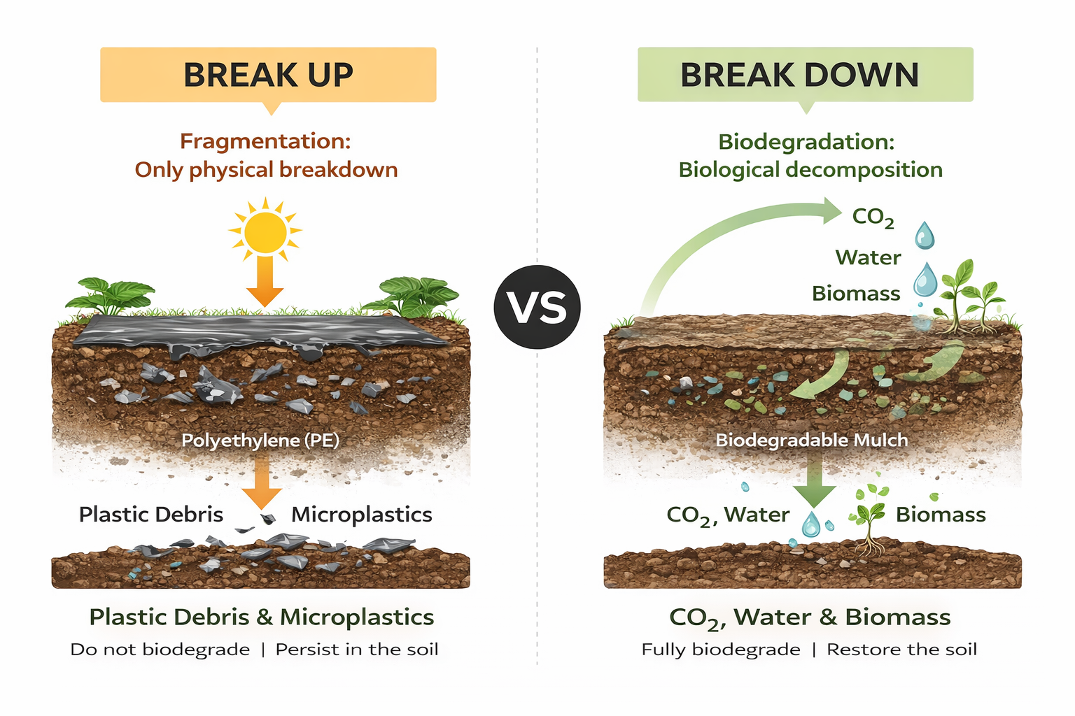 Breaking apart is not breaking down.