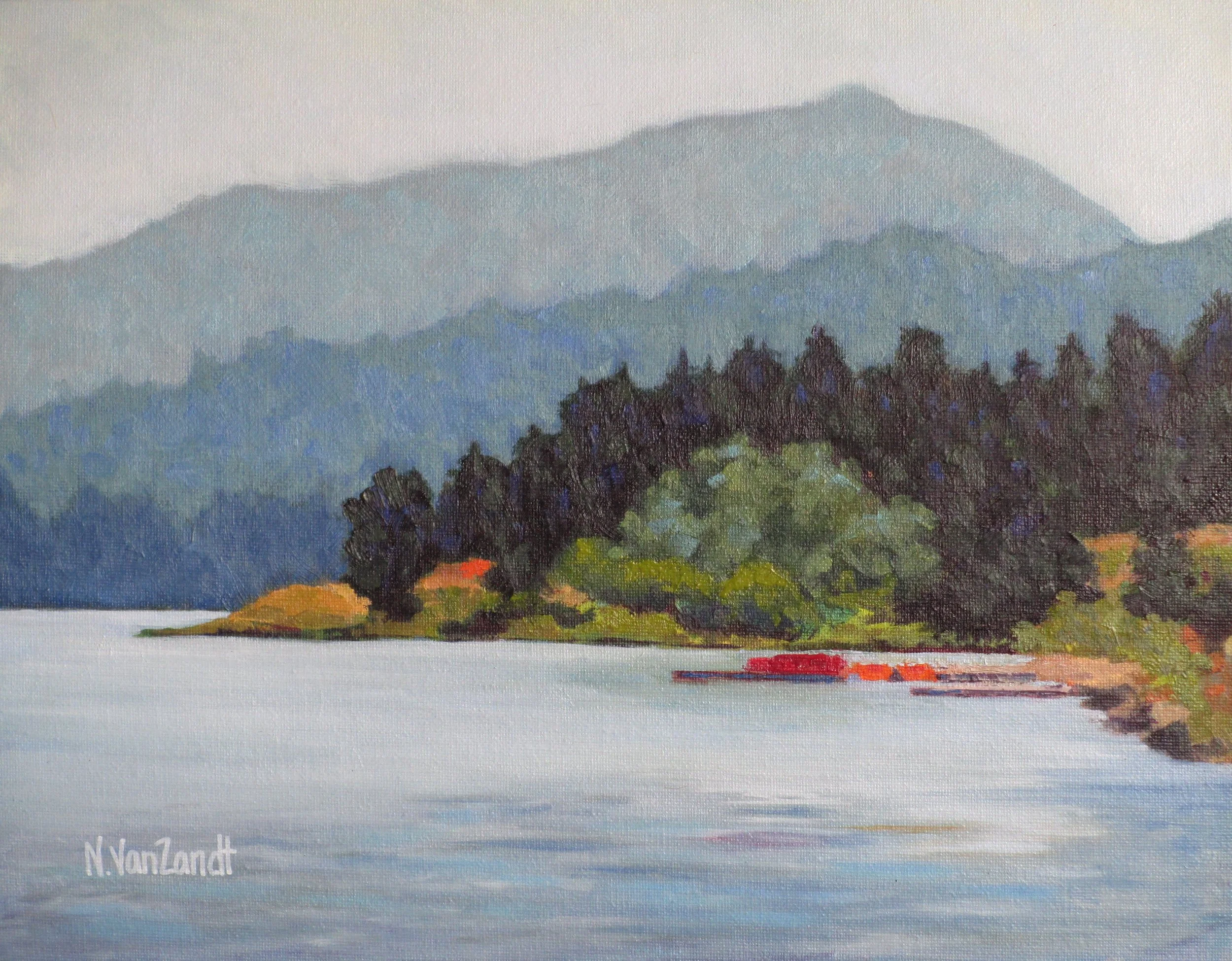Summer on Evergreen Lake
11 x 14 inches - Custom Framed Oil Painting on Panel