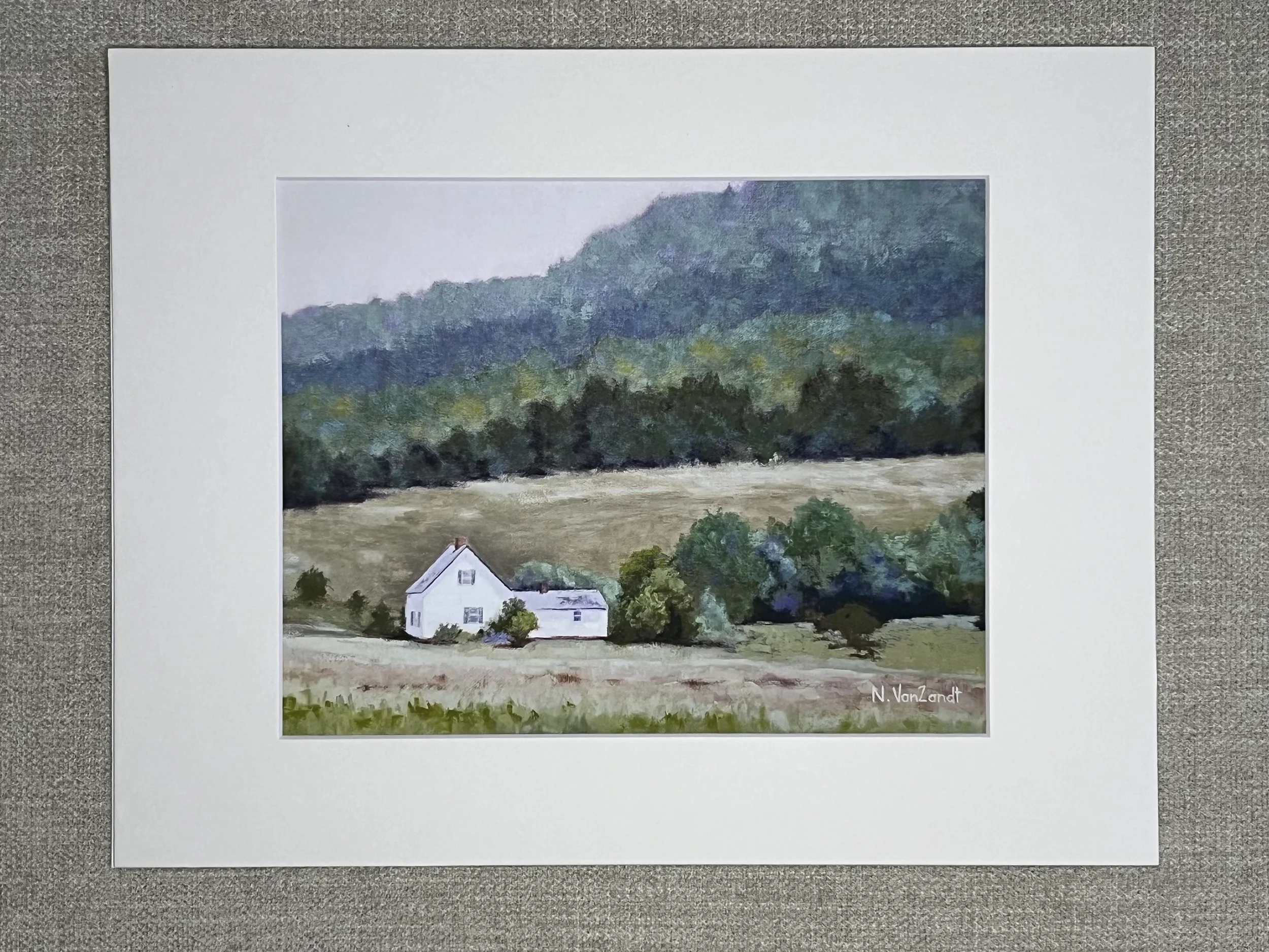 White Farmhouse in Vermont Prints
