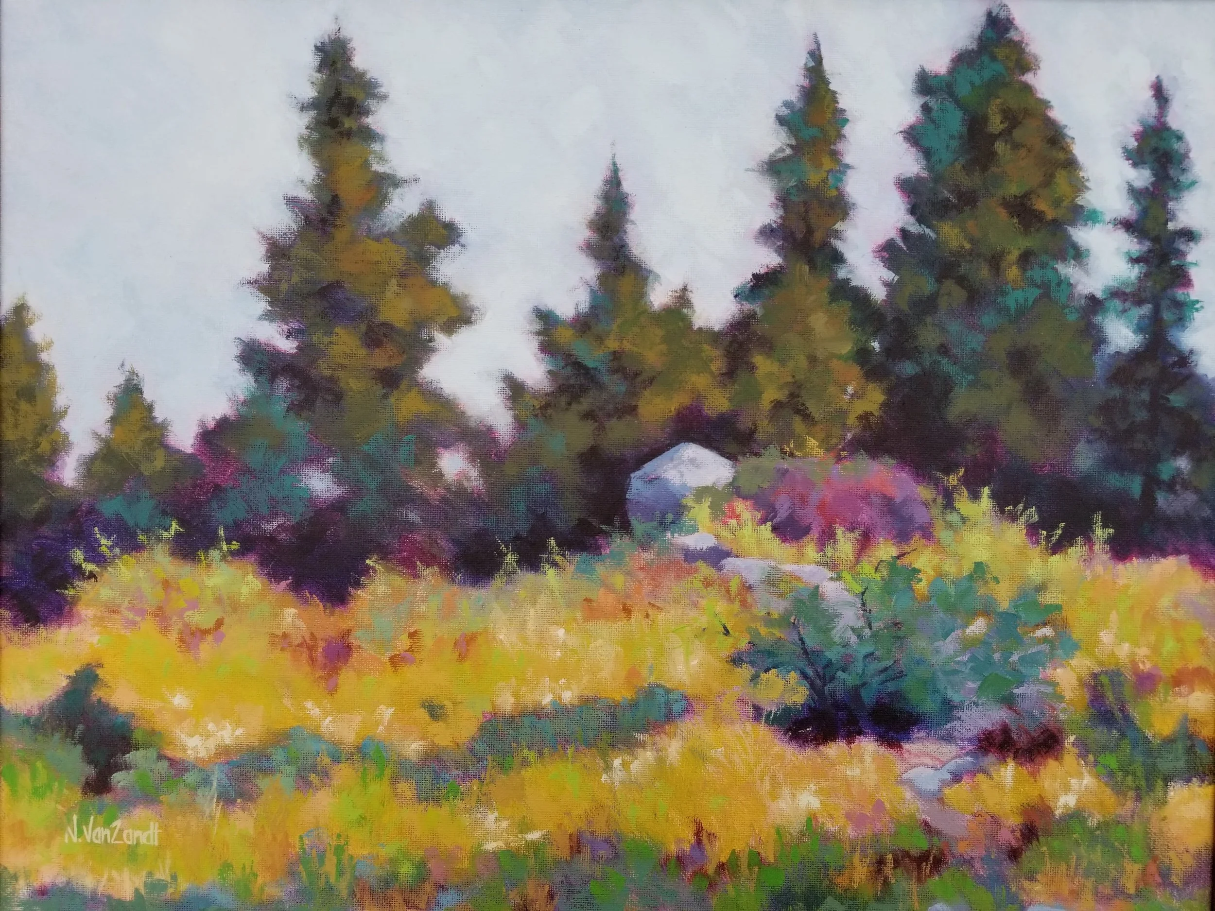 Standing Watch Over the Meadow
14 x 18 inches - Custom Framed Oil Painting on Panel