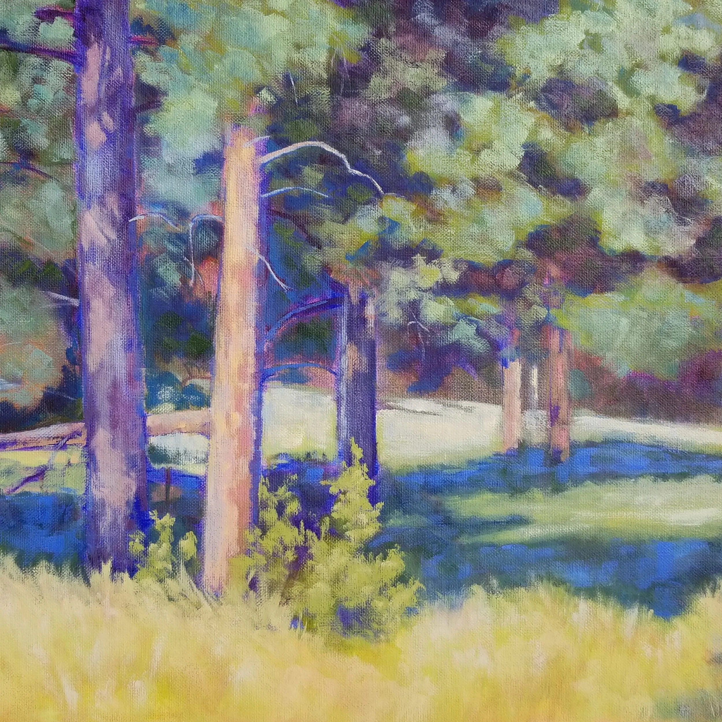 Pondering Ponderosas
15 x 19 inches  - Custom Framed Oil Painting on Panel 