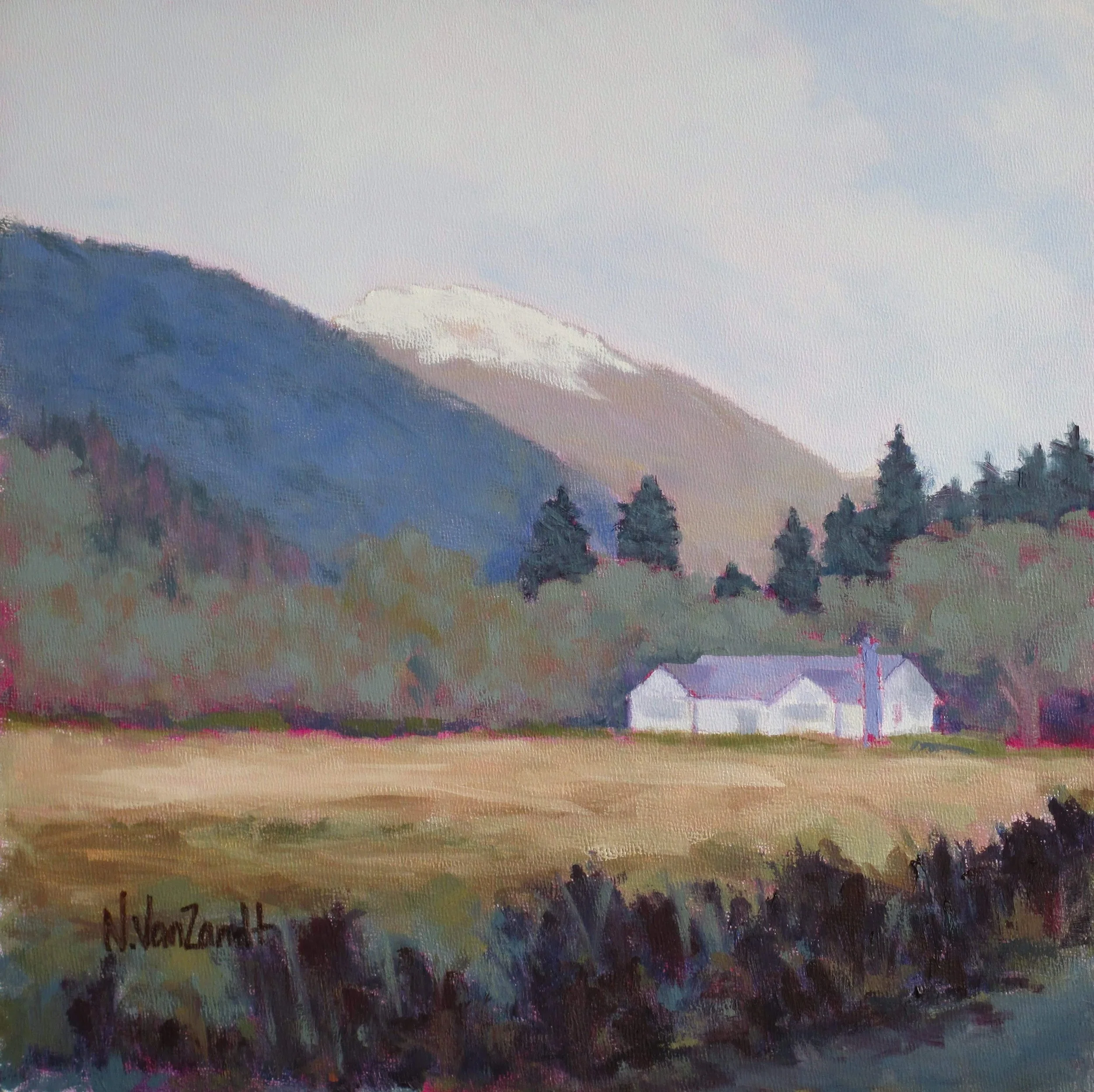 Puck's Glen, Dunoon, Scotland
10 x 10 inches - Custom Framed Oil Painting on Panel