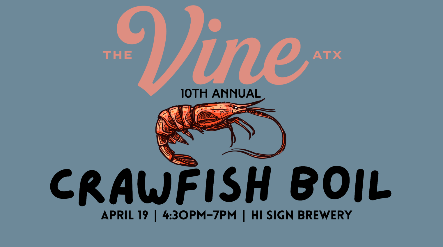 10th Annual Crawfish Boil + Food Drive!