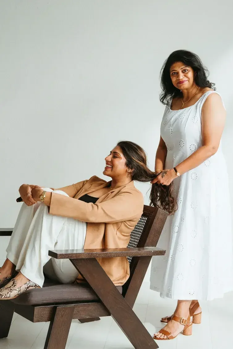 Hindu mother daughter bonding through culturally-informed family therapy in Dallas Houston Texas"