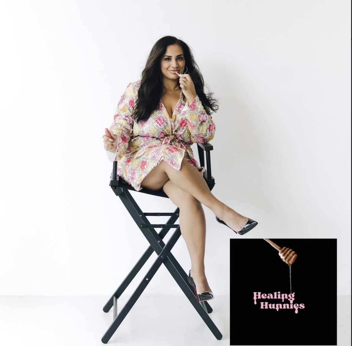 South Asian therapist on Healing Hunnies podcast discussing mental health for BIPOC communities in Texas